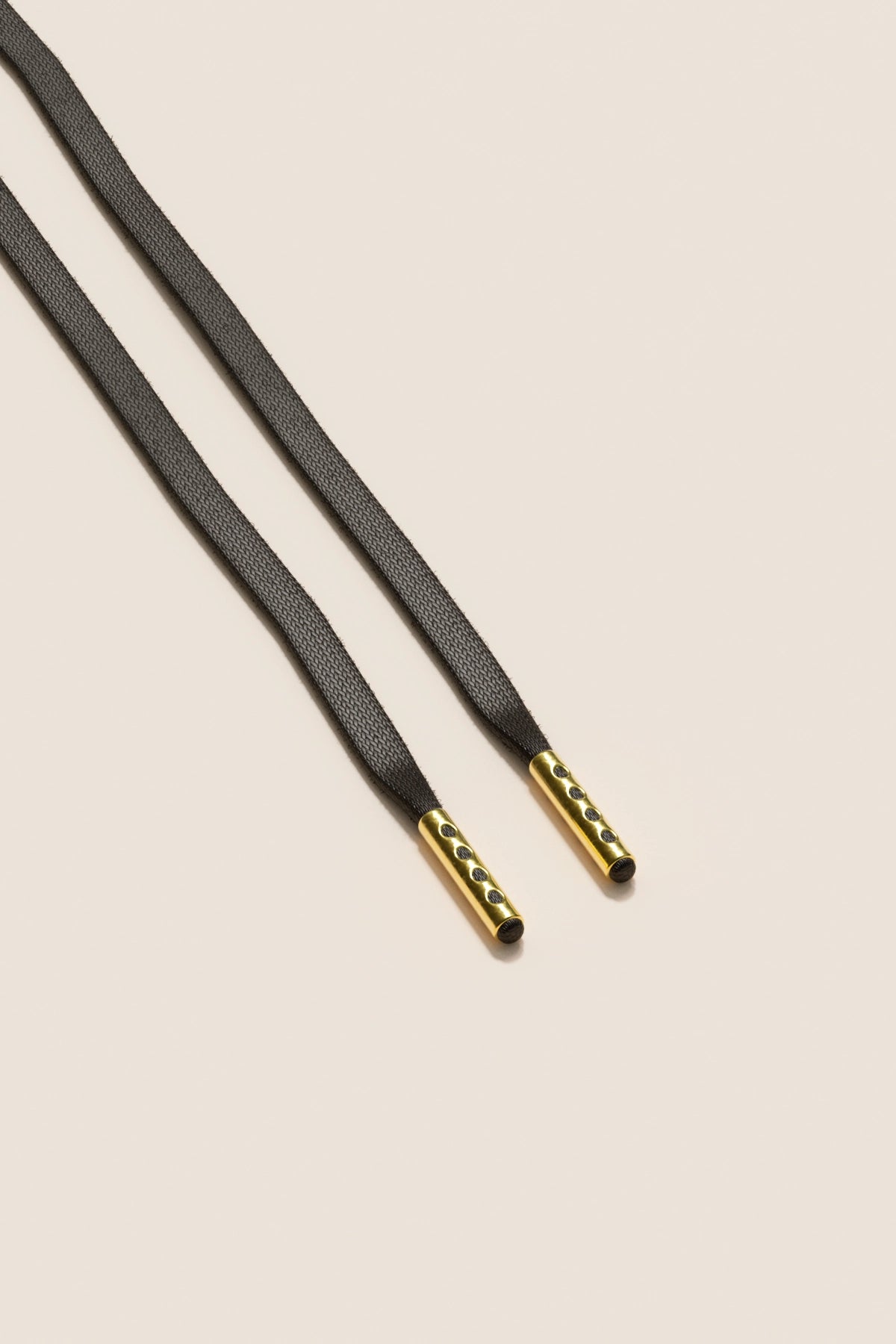 Senkels ダークブラウン 3mm フラットワックス靴ひも with Gold Aglets