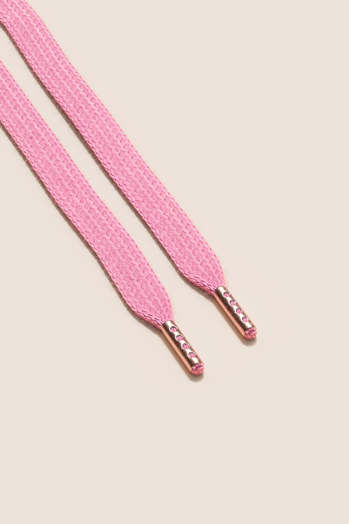 Senkels Flamingo ピンク スニーカー靴ひも with Rose Gold Aglets