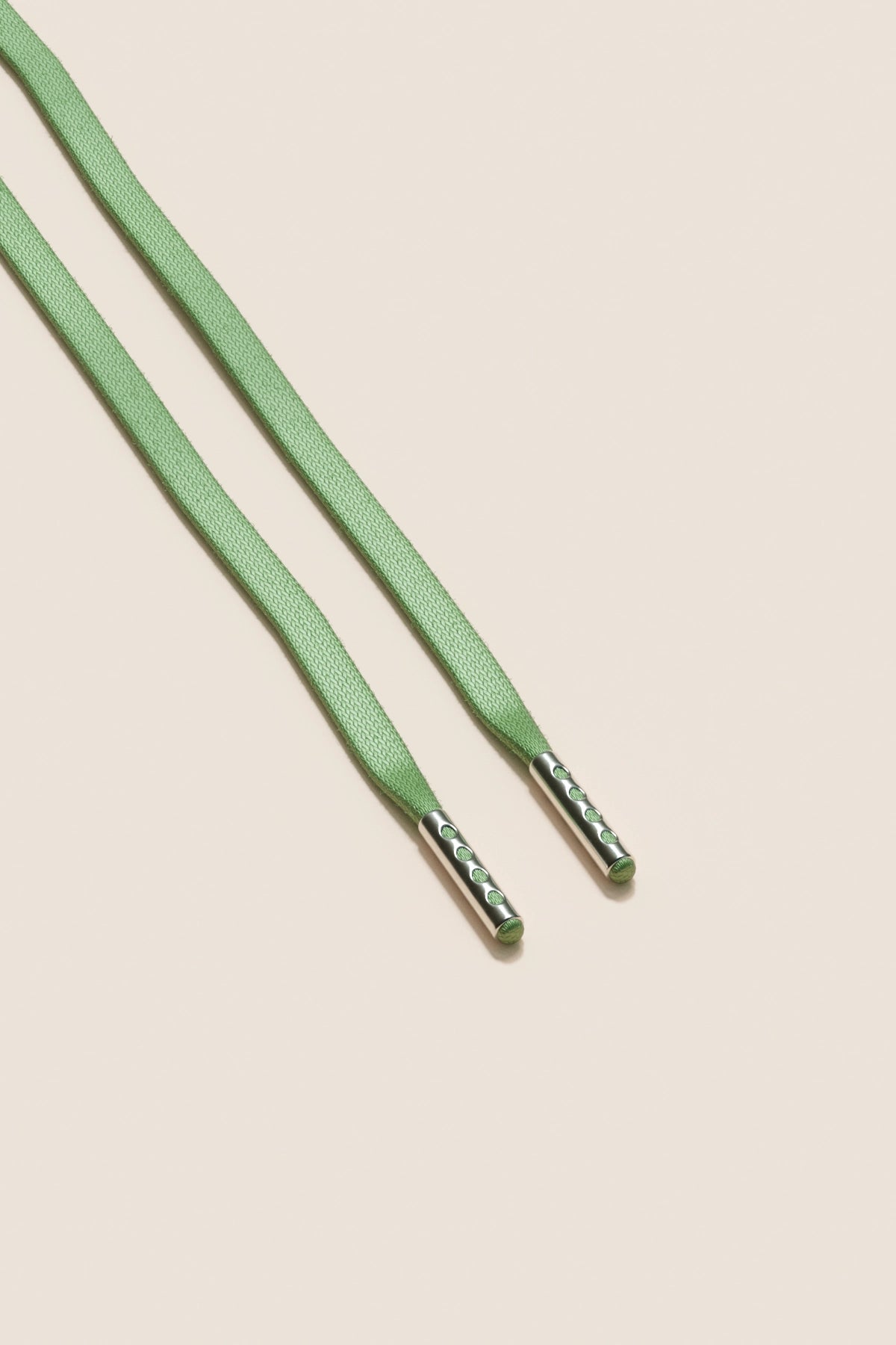 Senkels グラスグリーン 3mm フラットワックス靴ひも with Nickel Aglets