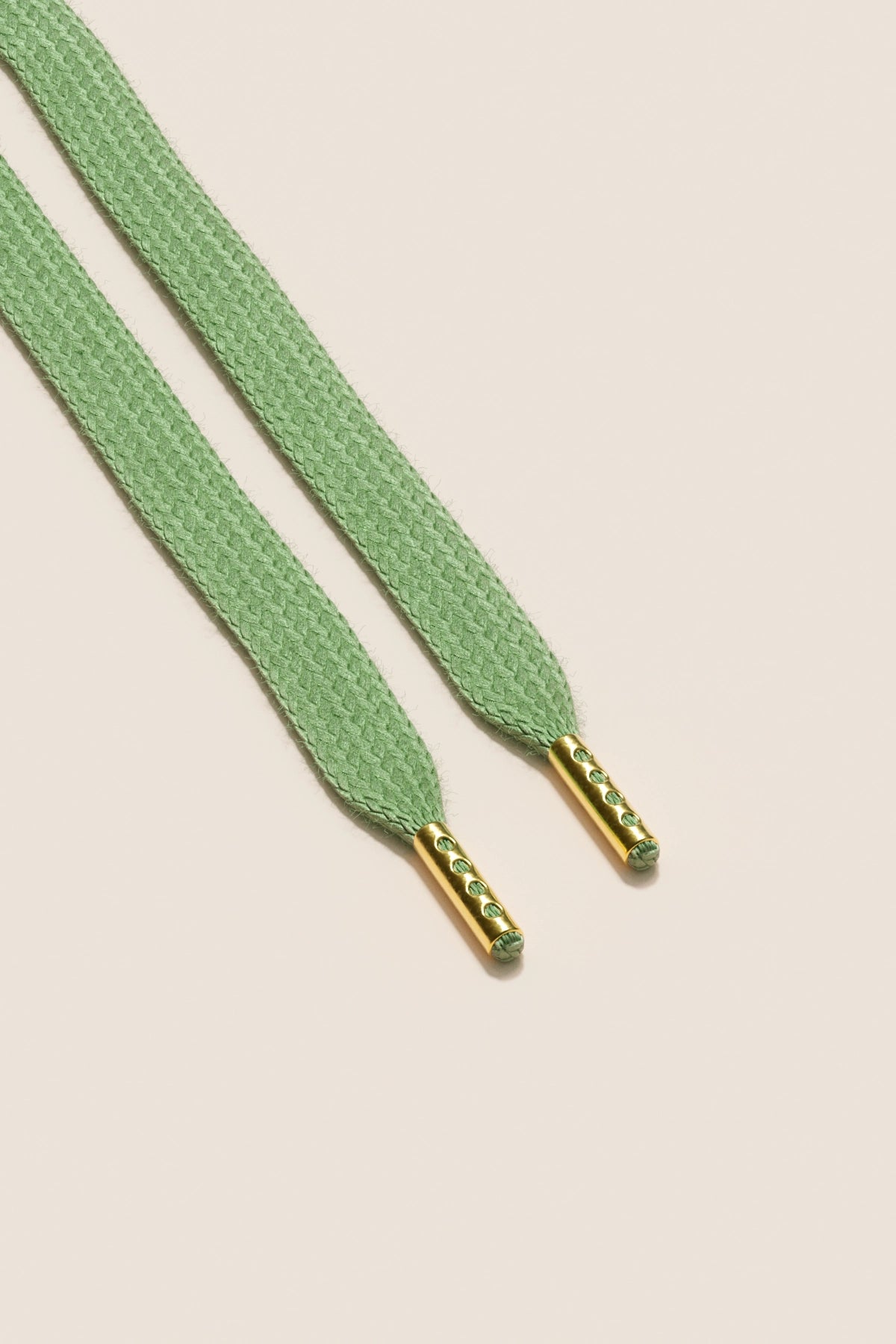 Senkels グラスグリーン スニーカー靴ひも with Gold Aglets
