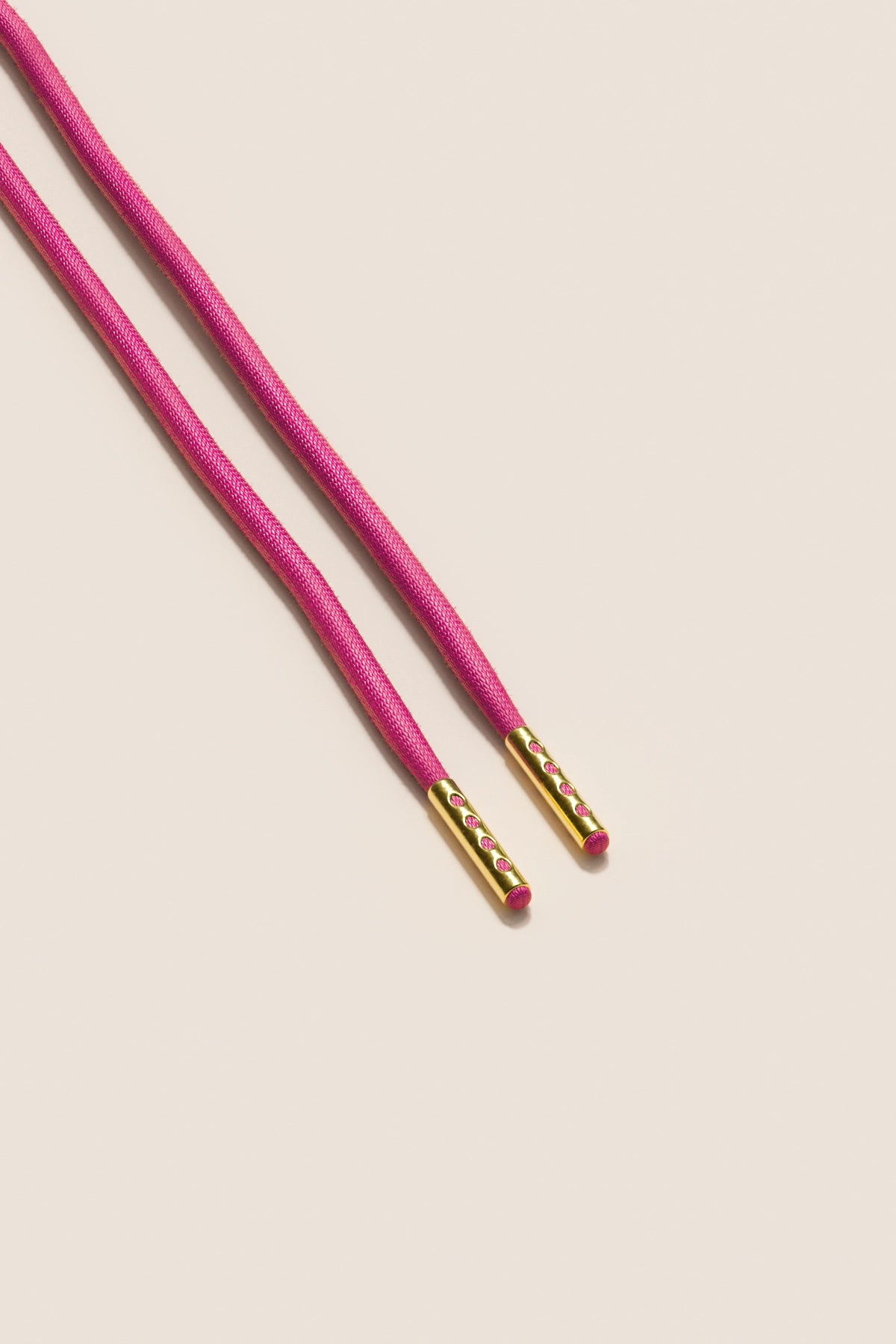 Senkels ハイビスカス 4mm ラウンドワックス靴ひも ゴールドアグレット付き