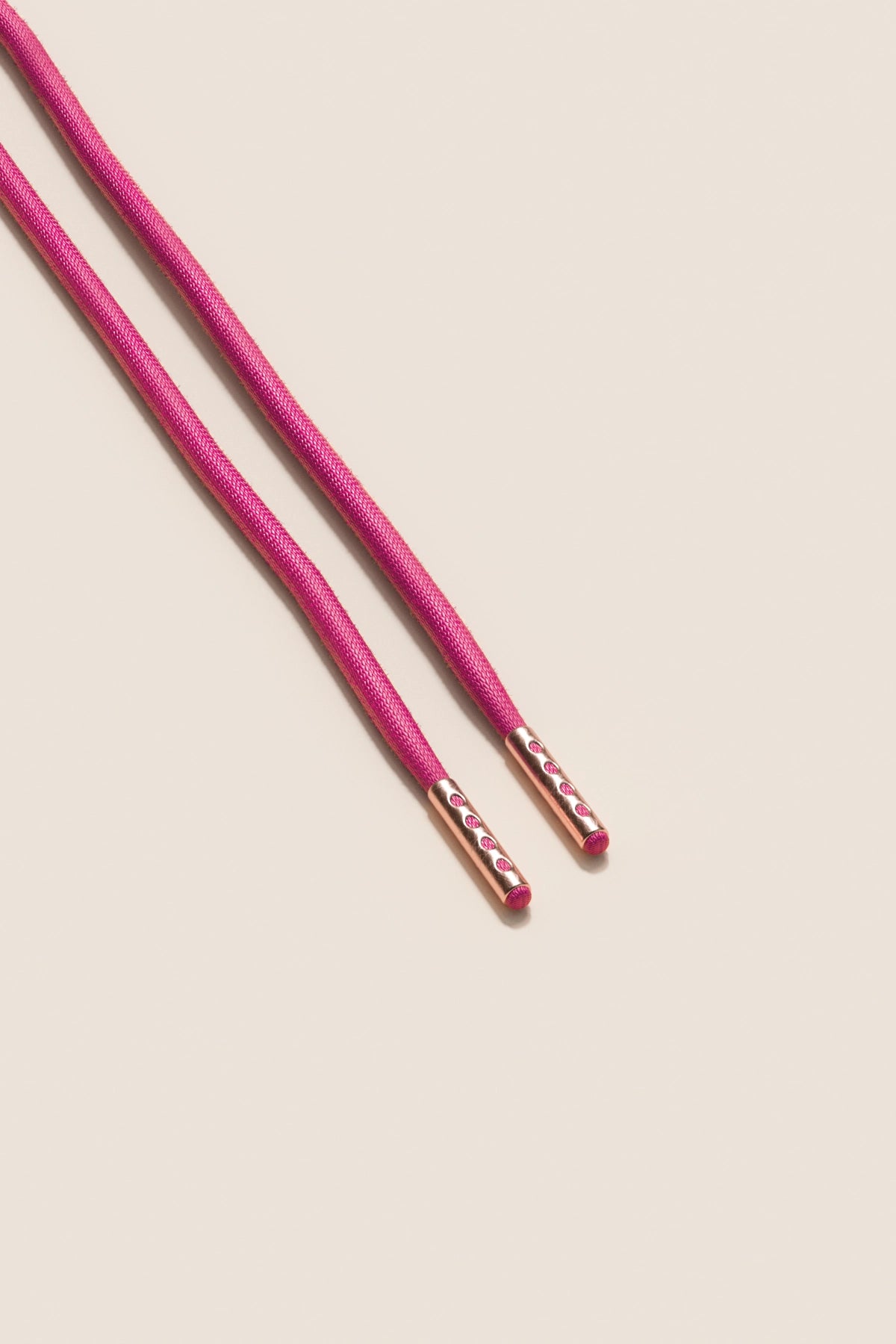 Senkels ハイビスカス 4mm ラウンドワックス靴ひも ローズゴールドアグレット付き