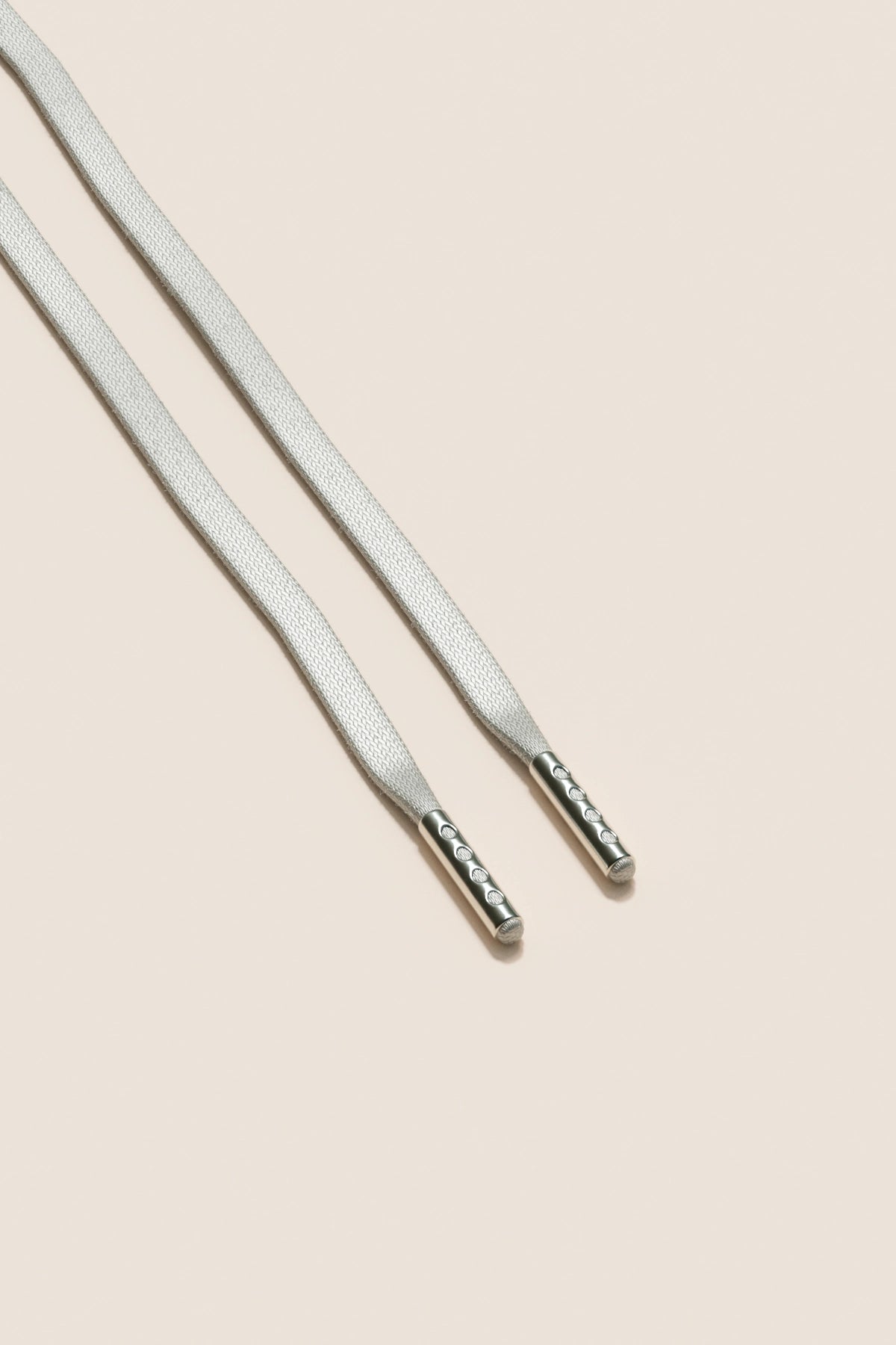 Senkels ライトグレー 3mm フラットワックス靴ひも with Nickel Aglets