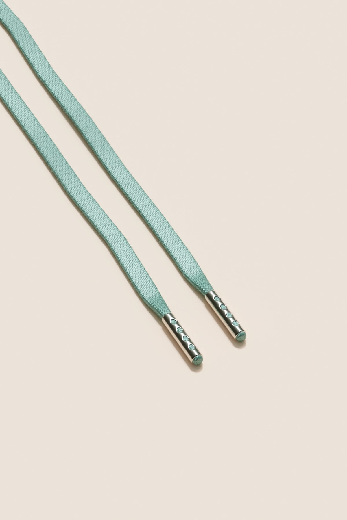 Senkels ミントグリーン 3mm フラットワックス靴ひも with Nickel Aglets