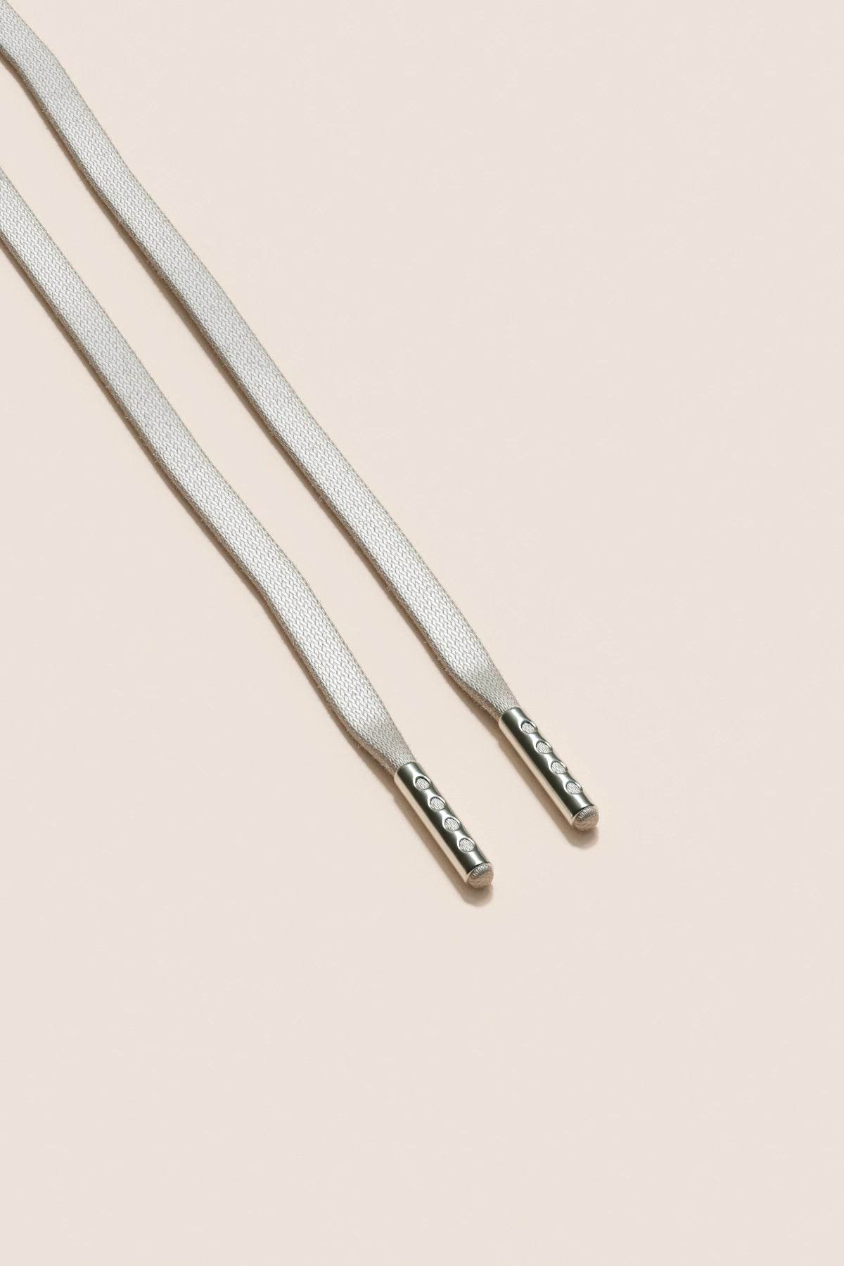 Senkels ニッケルグレー 3mm フラットワックス靴ひも with Nickel Aglets