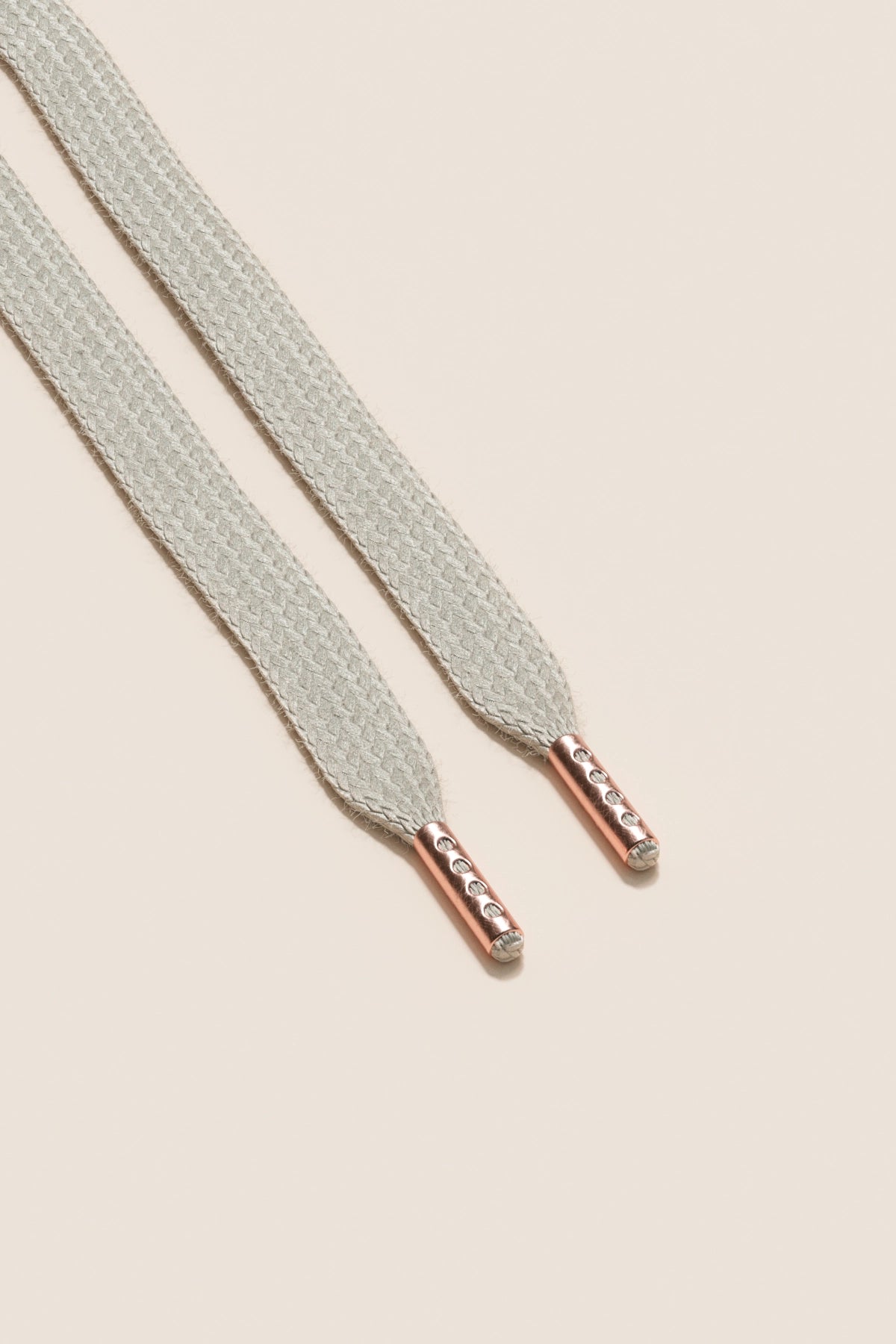 Senkels ニッケルグレー スニーカー靴ひも with Rose Gold Aglets