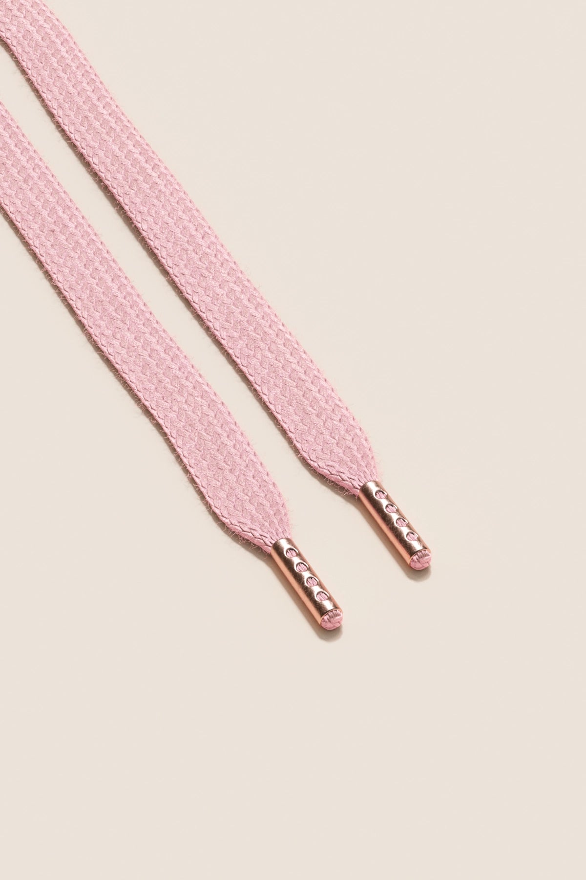 Senkels Pastel ピンク スニーカー靴ひも with Rose Gold Aglets