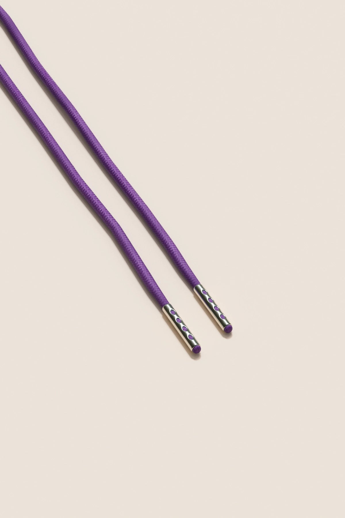 Senkels パープル 2.5mm ラウンドワックス靴ひも with Nickel Aglets