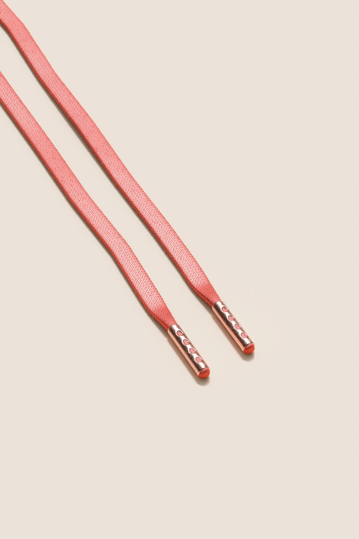 Senkels サーモン 3mm フラットワックス靴ひも with Rose Gold Aglets