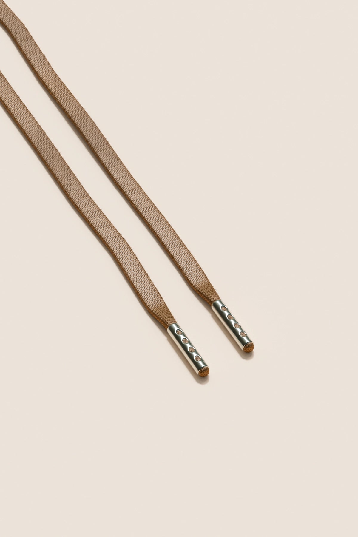 Senkels トープ 3mm フラットワックス靴ひも with Nickel Aglets
