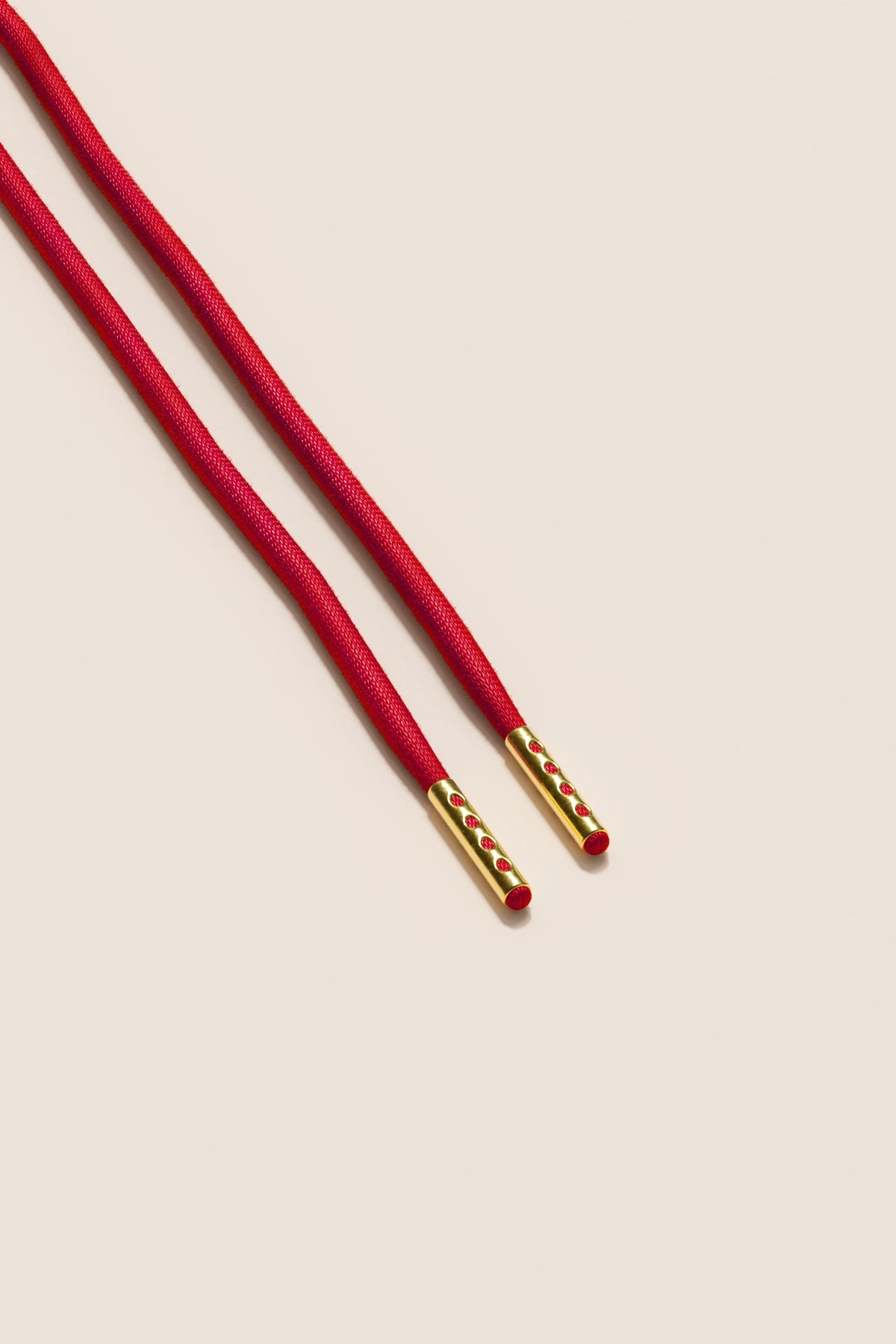 Senkels テスタロッサ 4mm ラウンドワックス靴ひも ゴールドアグレット付き
