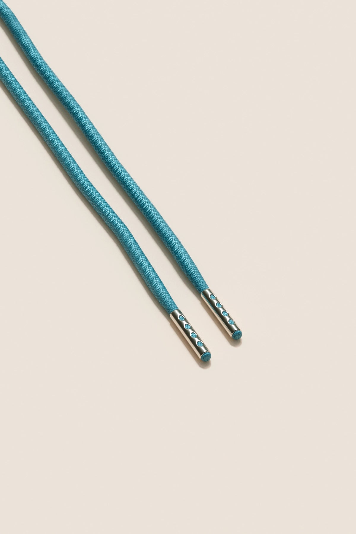 Senkels ターコイズ 4mm ラウンドワックス靴ひも ニッケルアグレット付き