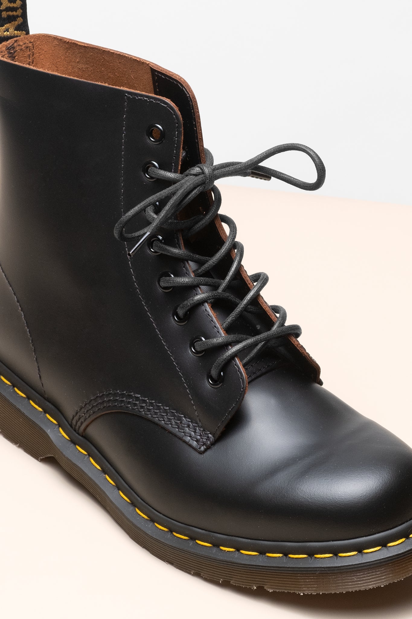 ブラック - 4mm ラウンドワックス靴ひも