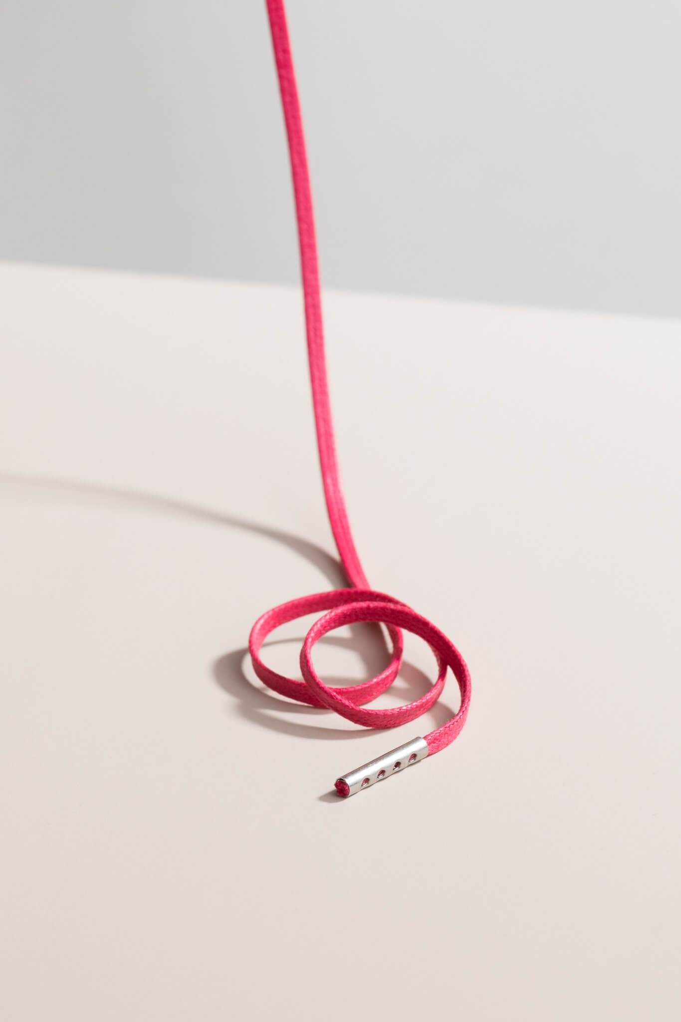 セリーズピンク - 3mm フラットワックス靴ひも