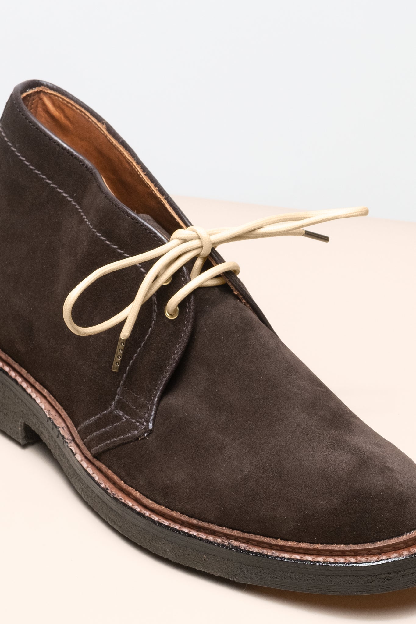 シャンパン - 4mm round waxed shoelaces for boots and shoes made from 100% organic cotton - Senkels
