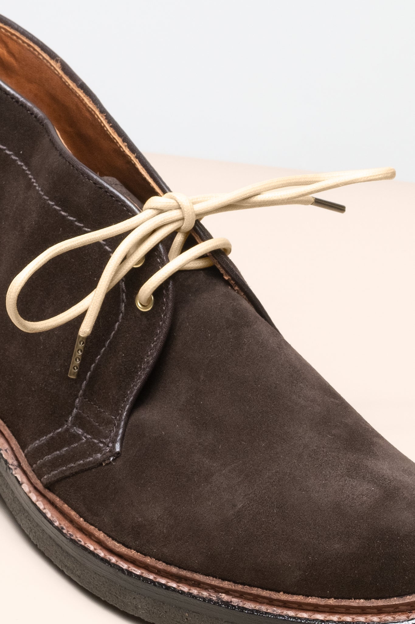 シャンパン - 4mm round waxed shoelaces for boots and shoes made from 100% organic cotton - Senkels