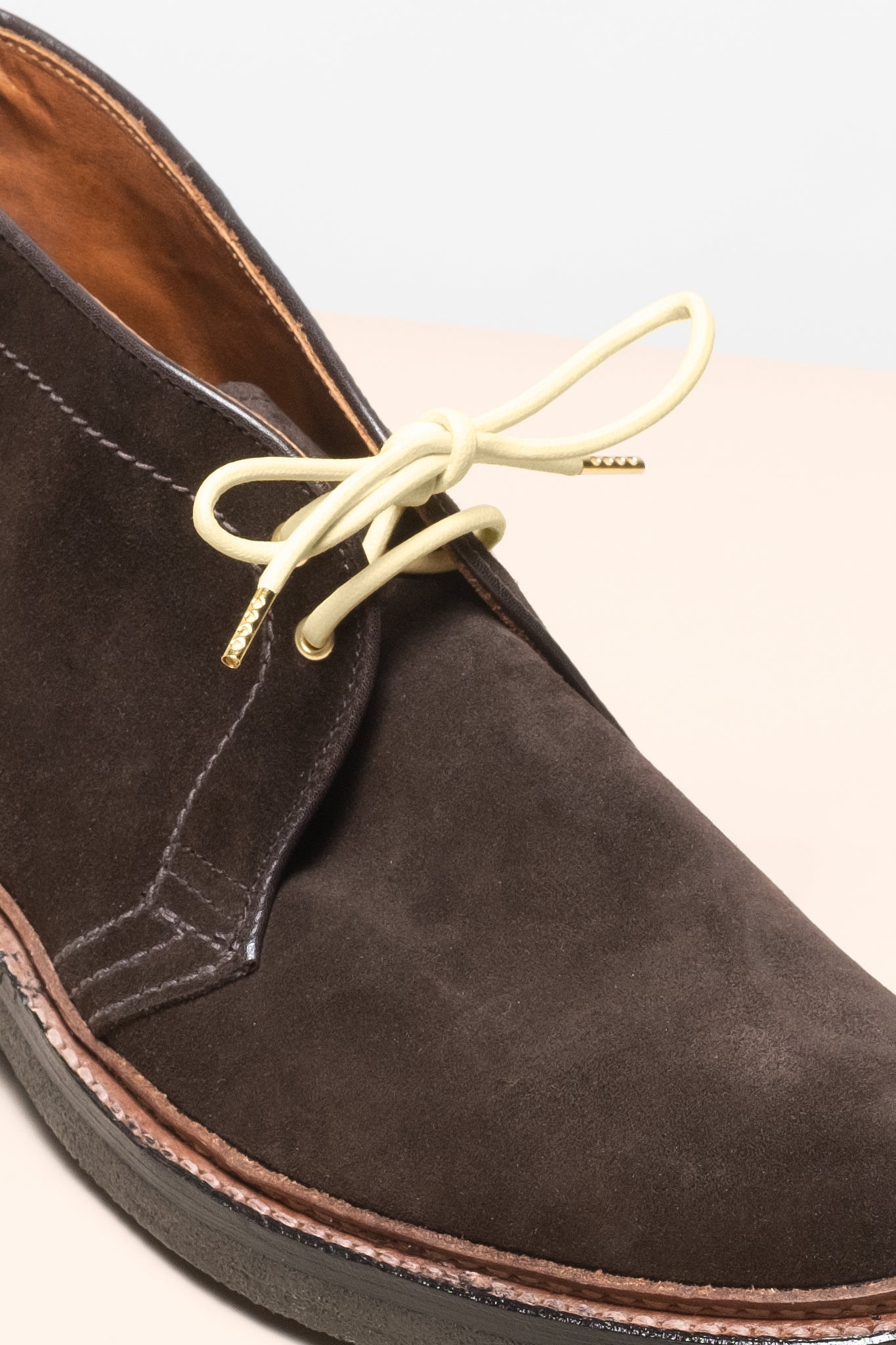 シャルドネ - 4mm round waxed shoelaces for boots and shoes made from 100% organic cotton - Senkels