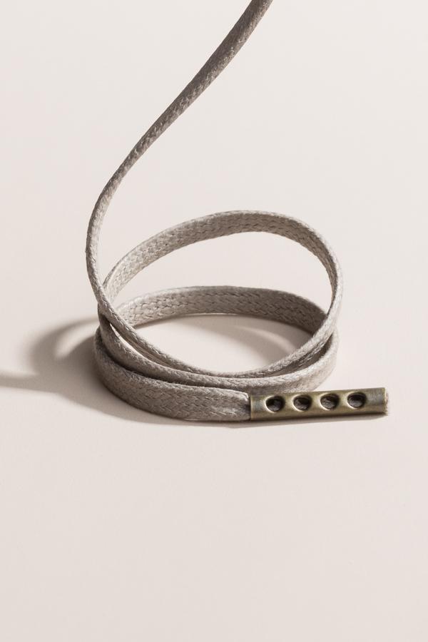 グラファイトグレー - 3mm フラットワックス靴ひも