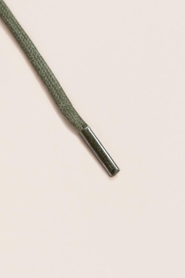 オリーブグリーン - 3mm フラットワックス靴ひも