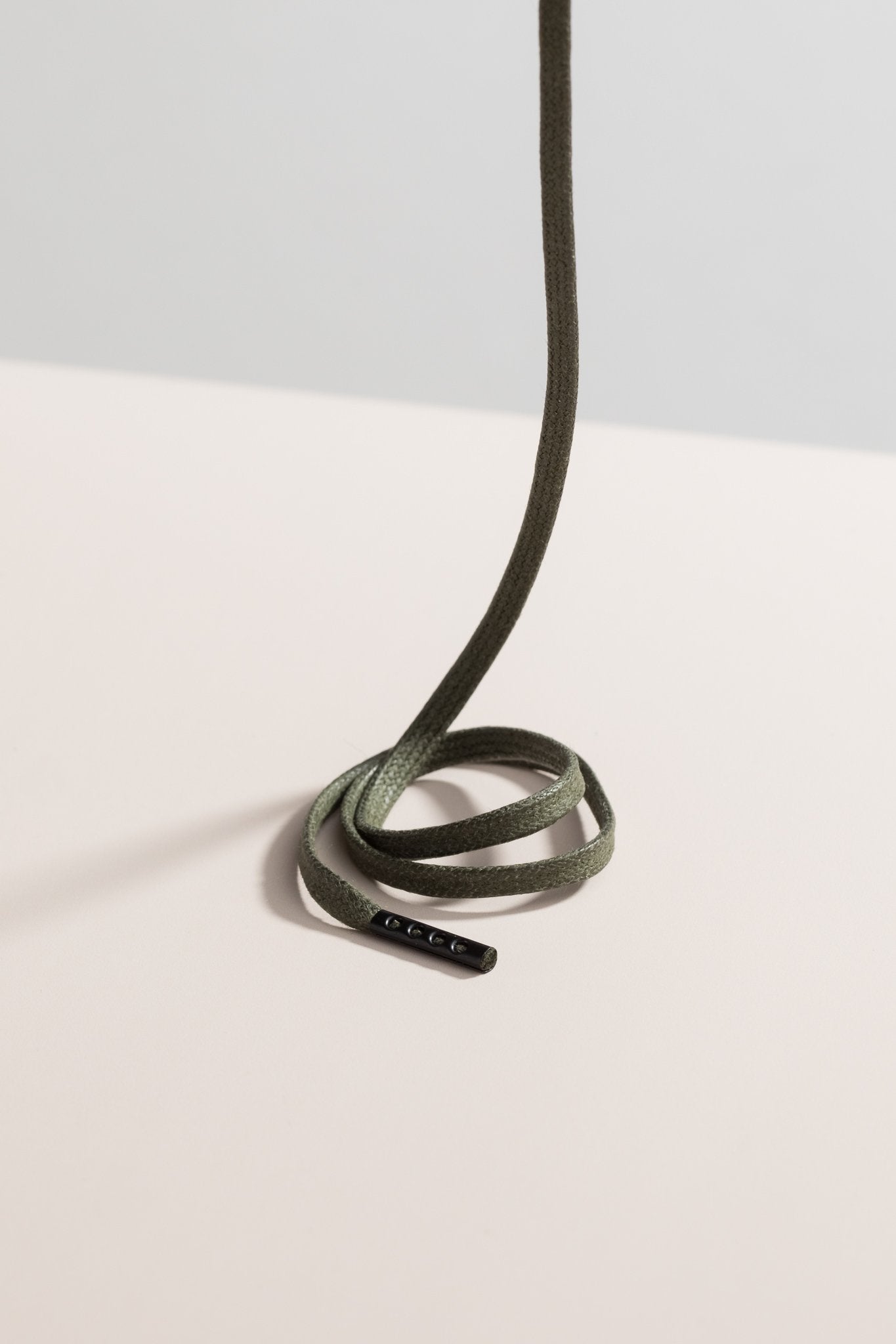 オリーブグリーン - 3mm フラットワックス靴ひも