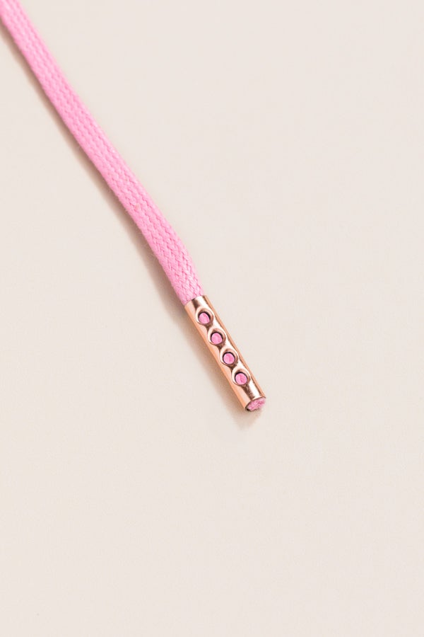 Pastel ピンク - 4mm round waxed shoelaces for boots and shoes made from 100% organic cotton - Senkels