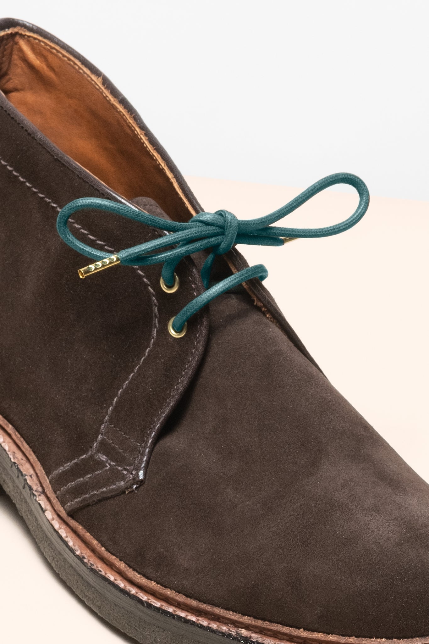 パイングリーン - 4mm round waxed shoelaces for boots and shoes made from 100% organic cotton - Senkels