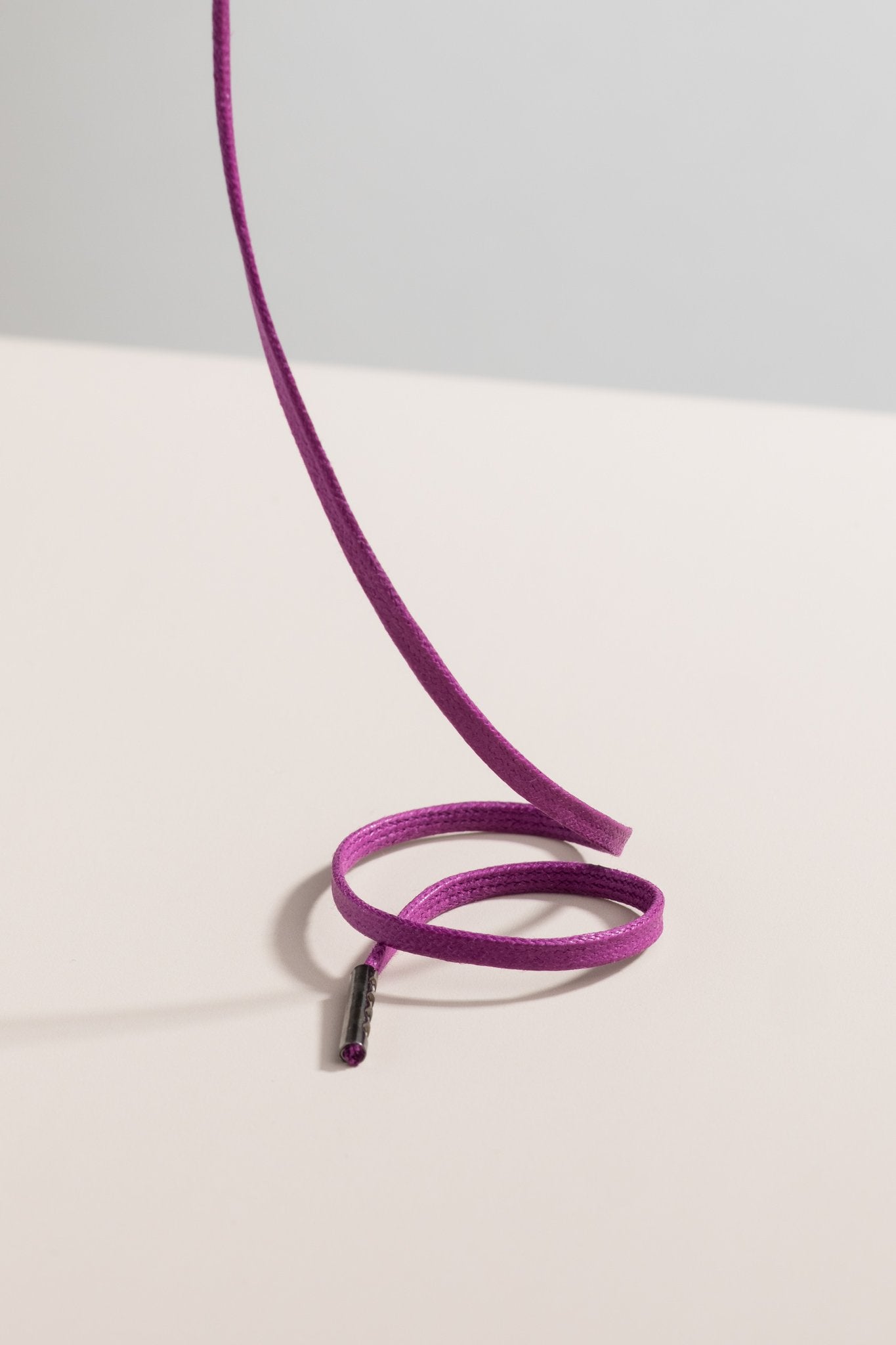 プラム - 3mm フラットワックス靴ひも