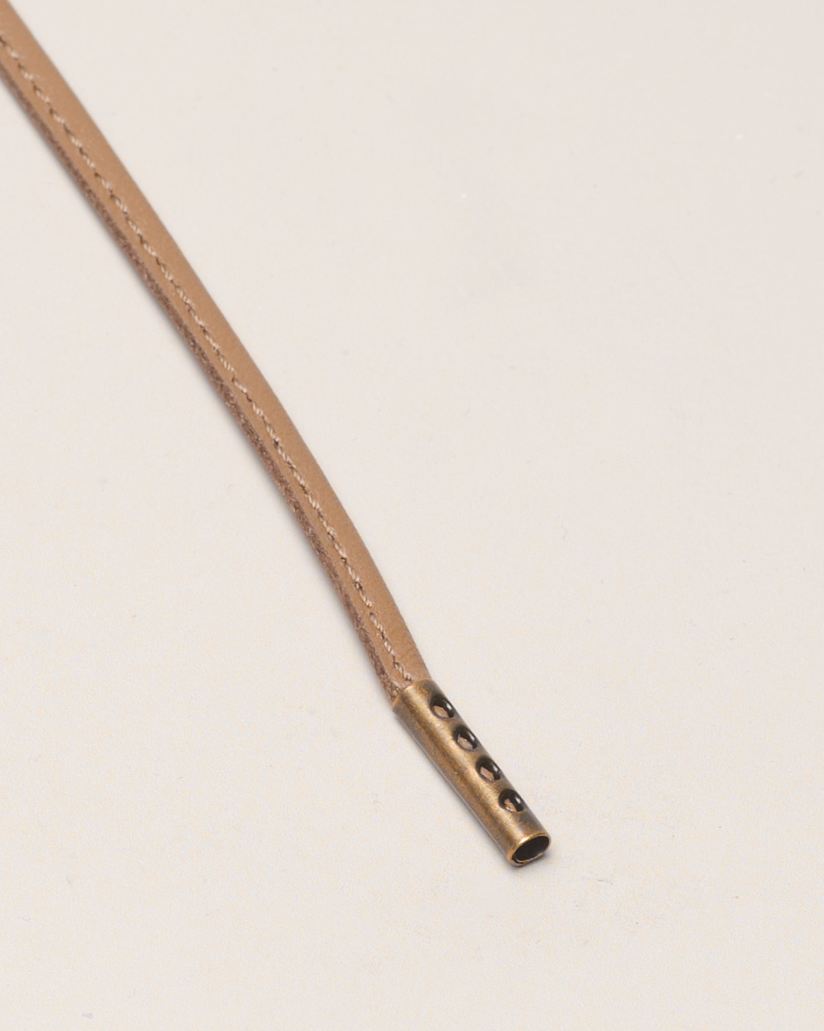 サドルブラウン - 4mm Stitched Leather 靴ひも