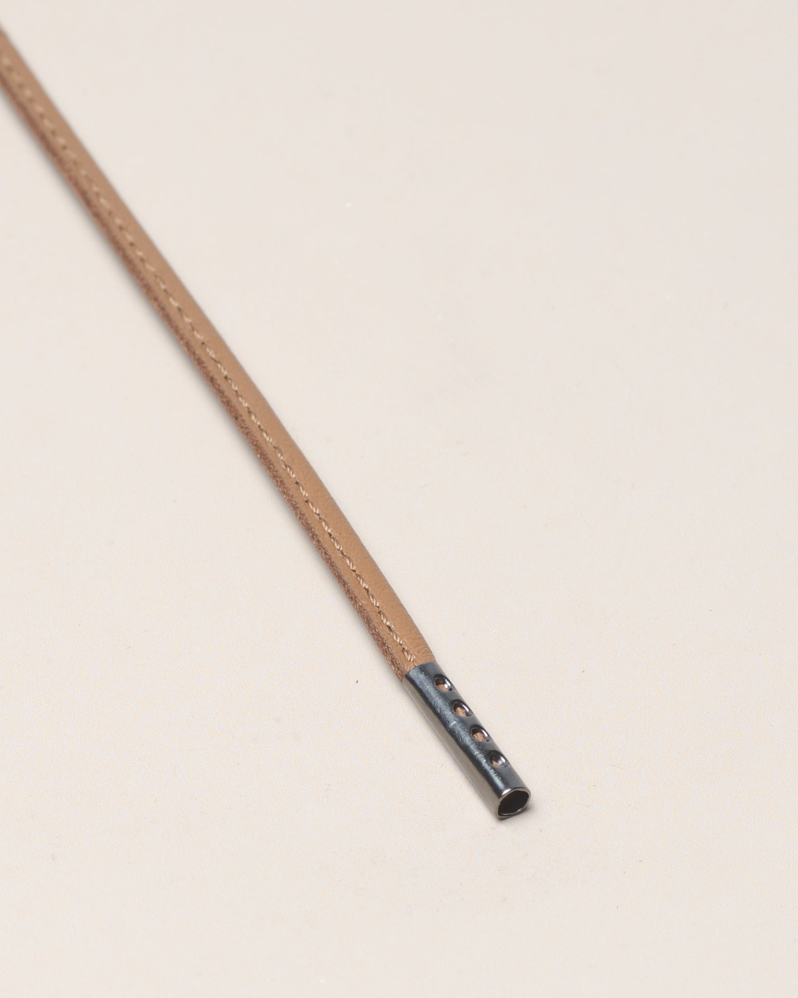 サドルブラウン - 4mm Stitched Leather 靴ひも