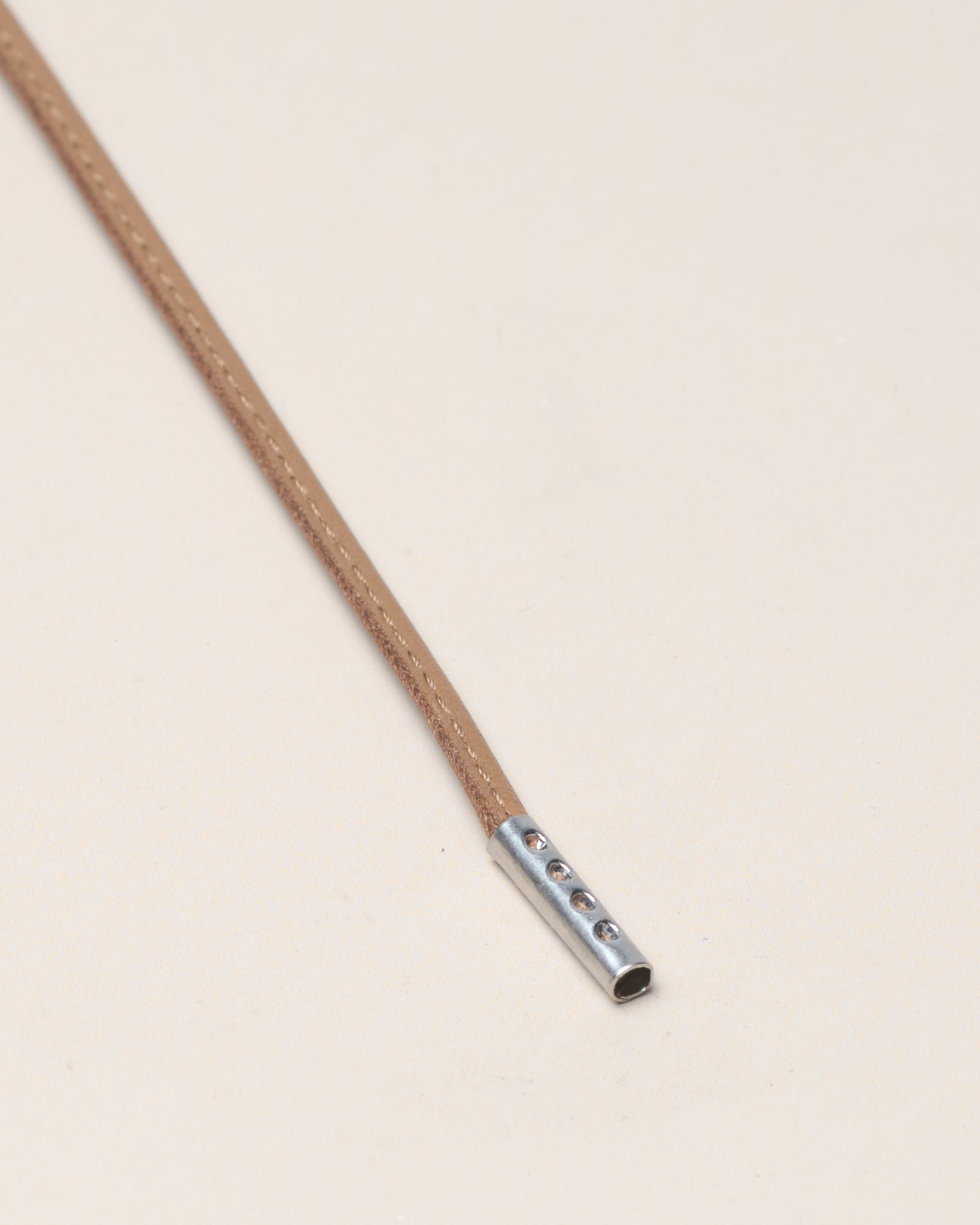 サドルブラウン - 4mm Stitched Leather 靴ひも