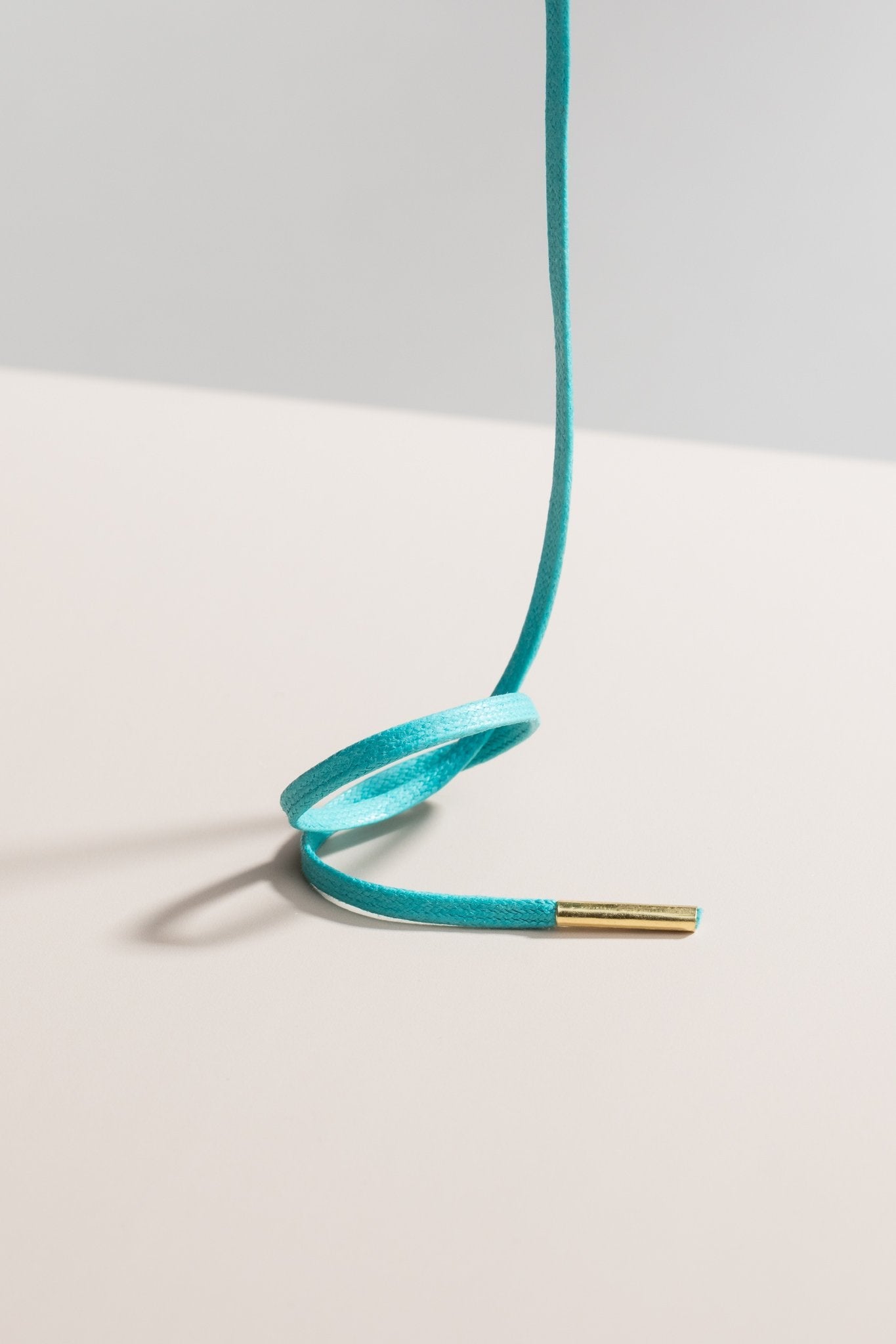 ターコイズ - 3mm フラットワックス靴ひも