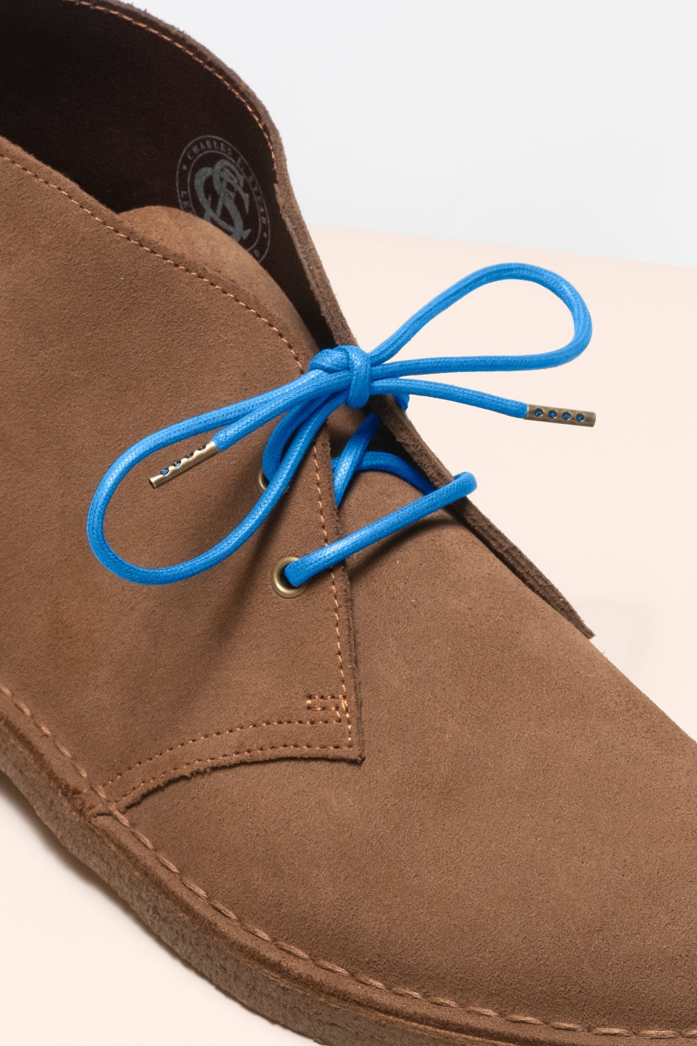 イェールブルー - 4mm round waxed shoelaces for boots and shoes made from 100% organic cotton - Senkels