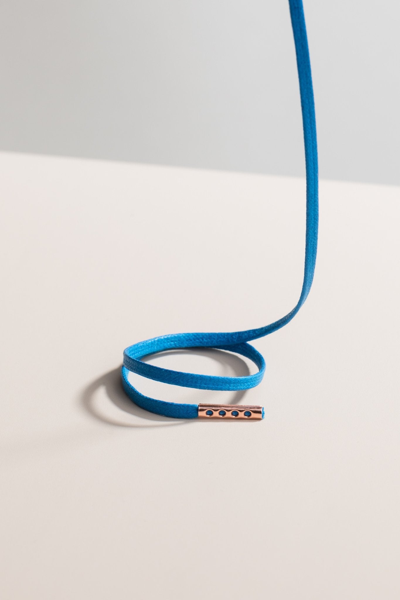 イェールブルー - 3mm フラットワックス靴ひも