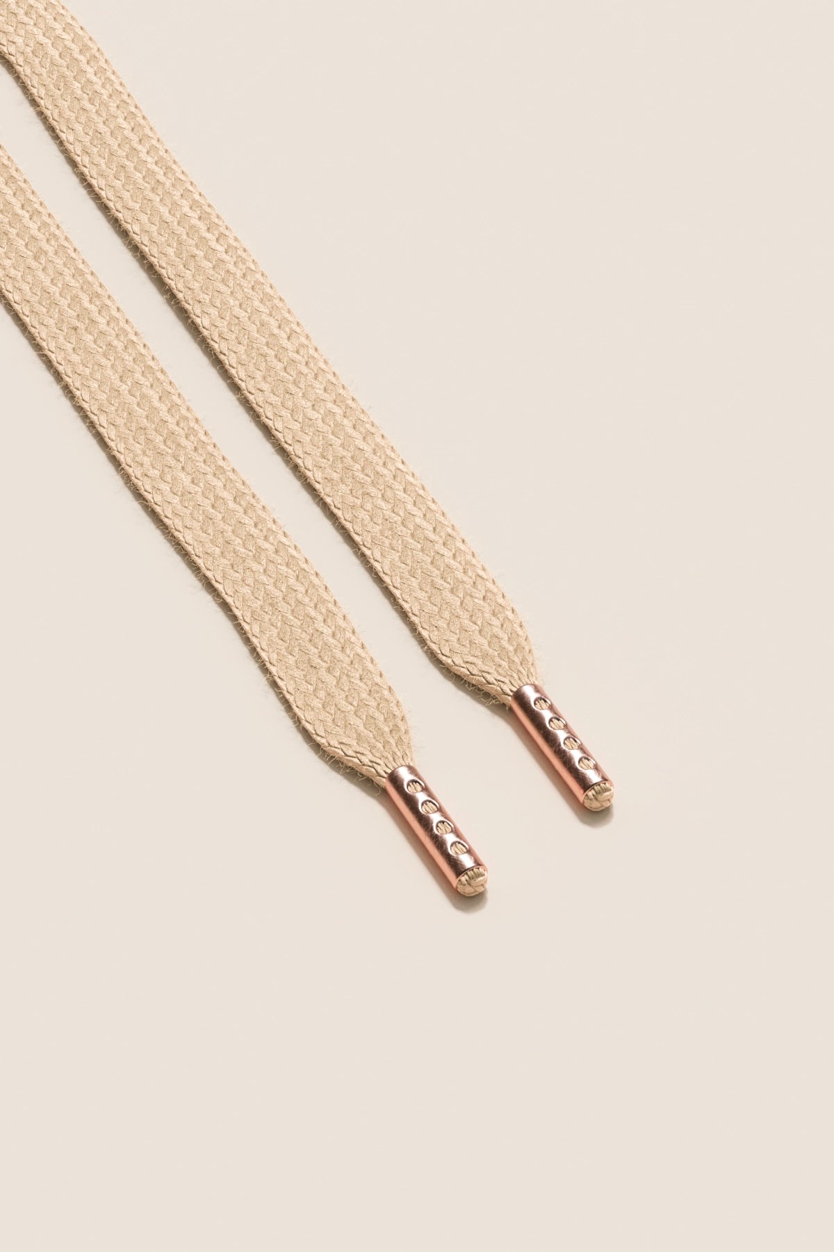 Senkels シャンパン スニーカー靴ひも with Rose Gold Aglets