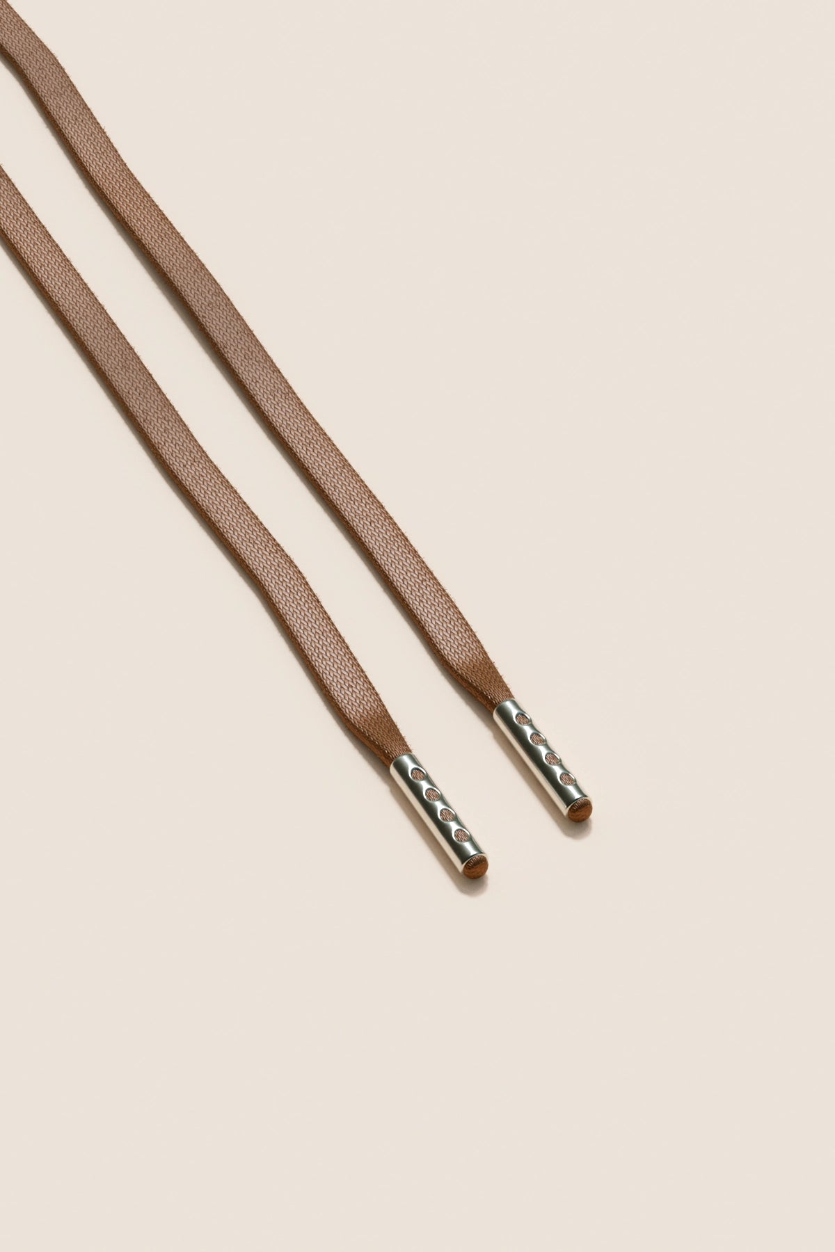 Senkels コーヒーブラウン 3mm フラットワックス靴ひも with Nickel Aglets