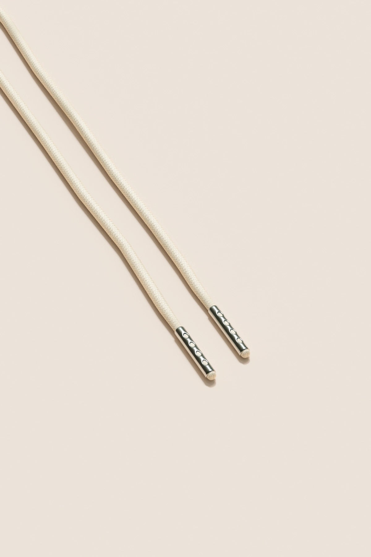 Senkels クリーム 2.5mm ラウンドワックス靴ひも with Nickel Aglets