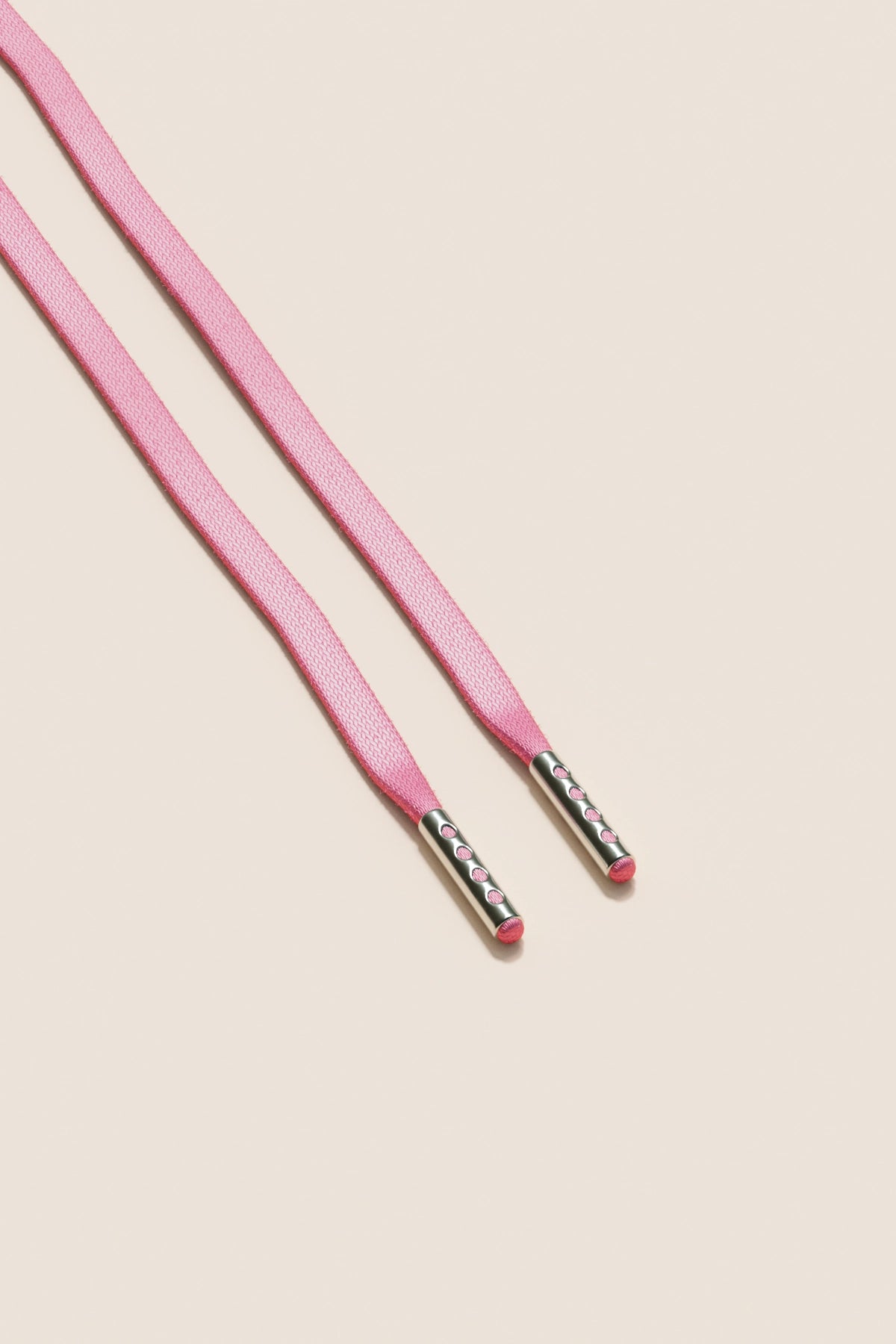 Senkels Flamingo ピンク 3mm フラットワックス靴ひも with Nickel Aglets