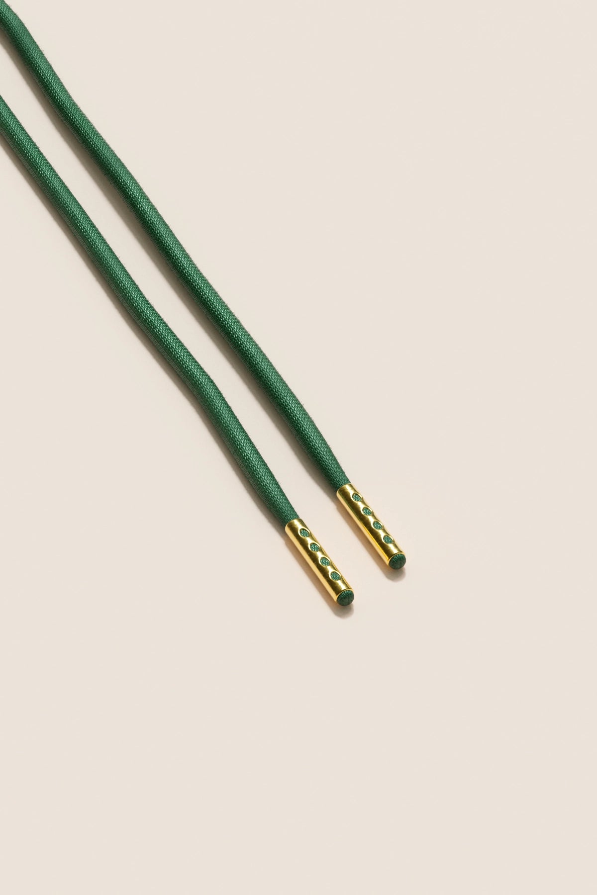 Senkels ハンターグリーン 4mm ラウンドワックス靴ひも ゴールドアグレット付き