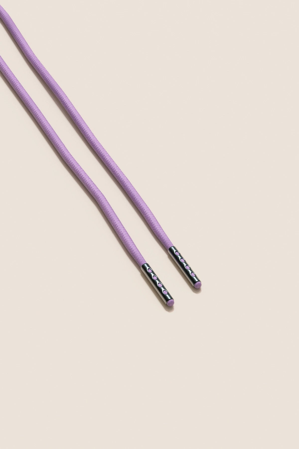 Senkels ライラック 2.5mm ラウンドワックス靴ひも with ブラック Nickel Aglets