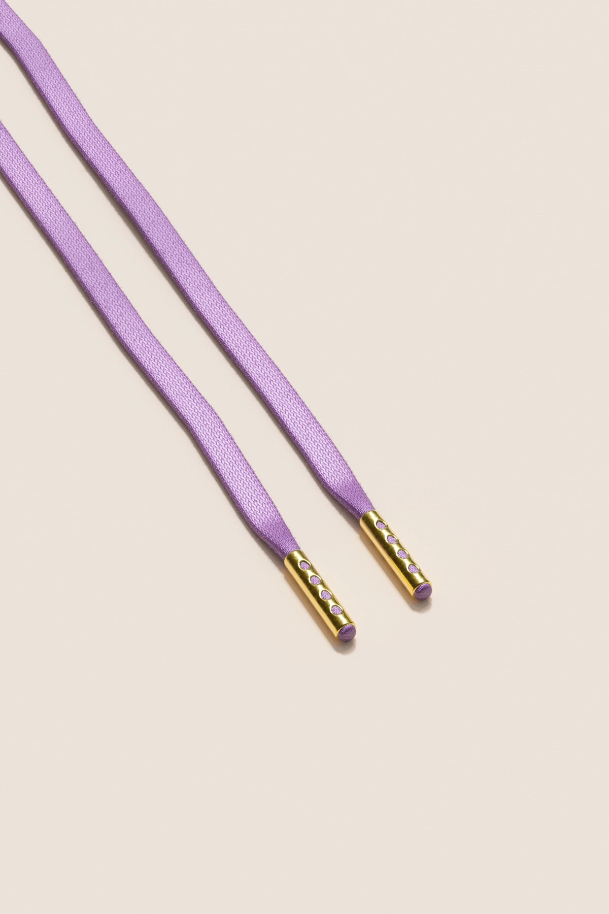 Senkels ライラック 3mm フラットワックス靴ひも with Gold Aglets