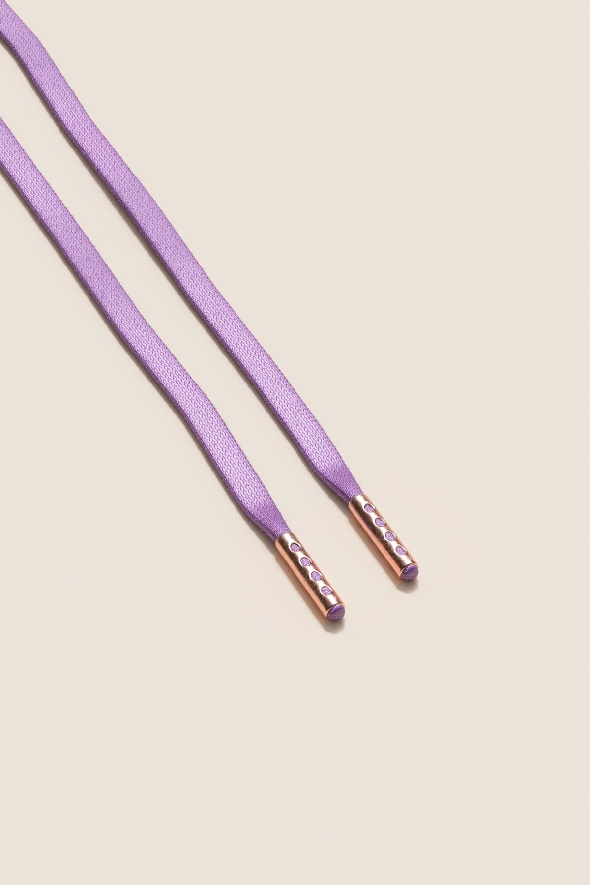 Senkels ライラック 3mm フラットワックス靴ひも with Rose Gold Aglets