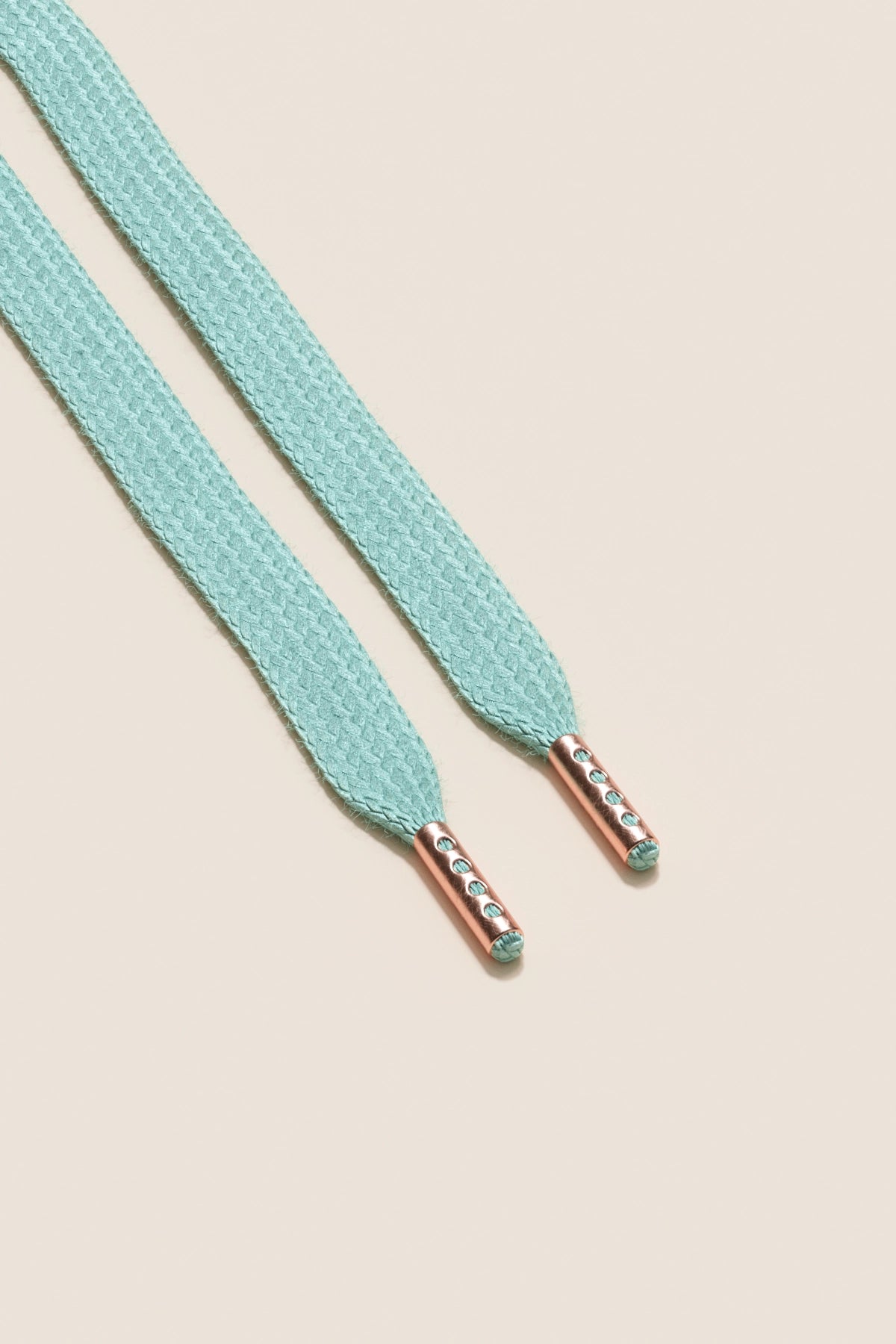 Senkels ミントグリーン スニーカー靴ひも with Rose Gold Aglets