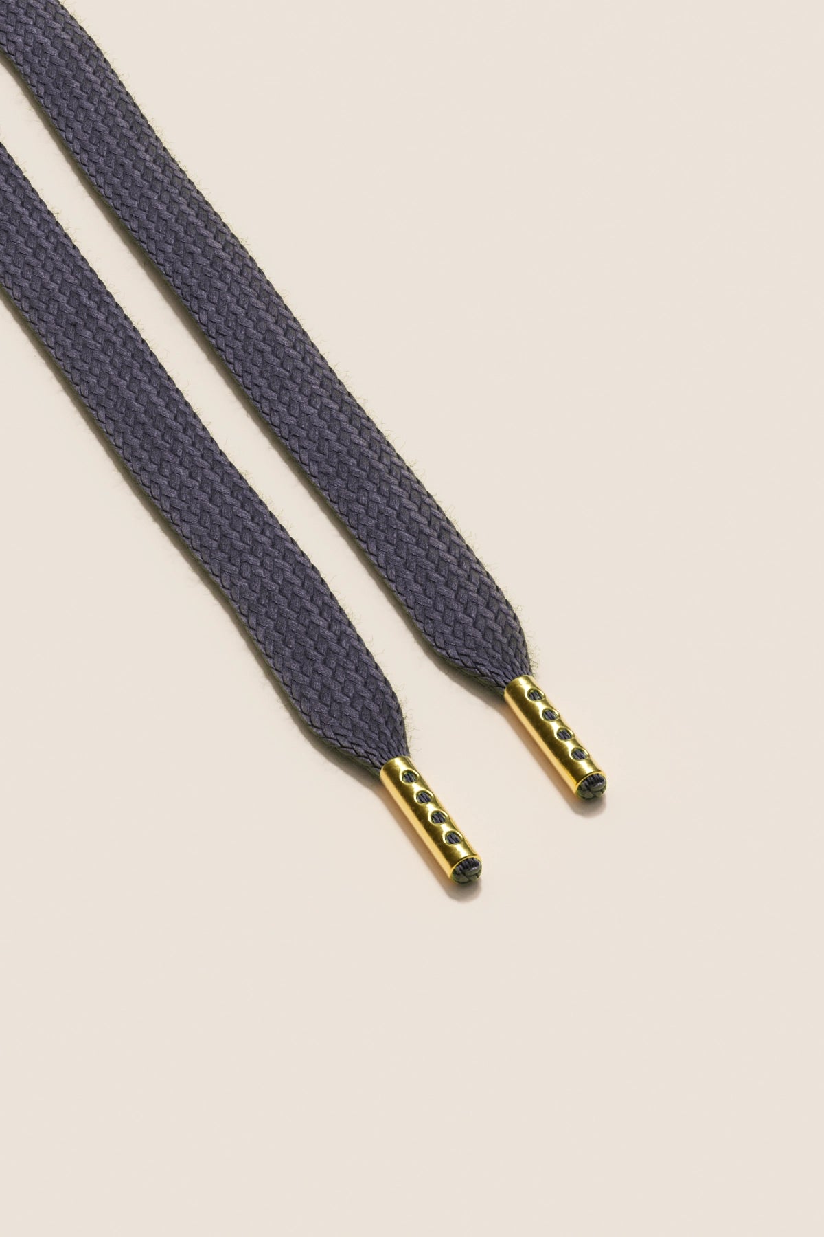 Senkels ナイトグレー スニーカー靴ひも with Gold Aglets