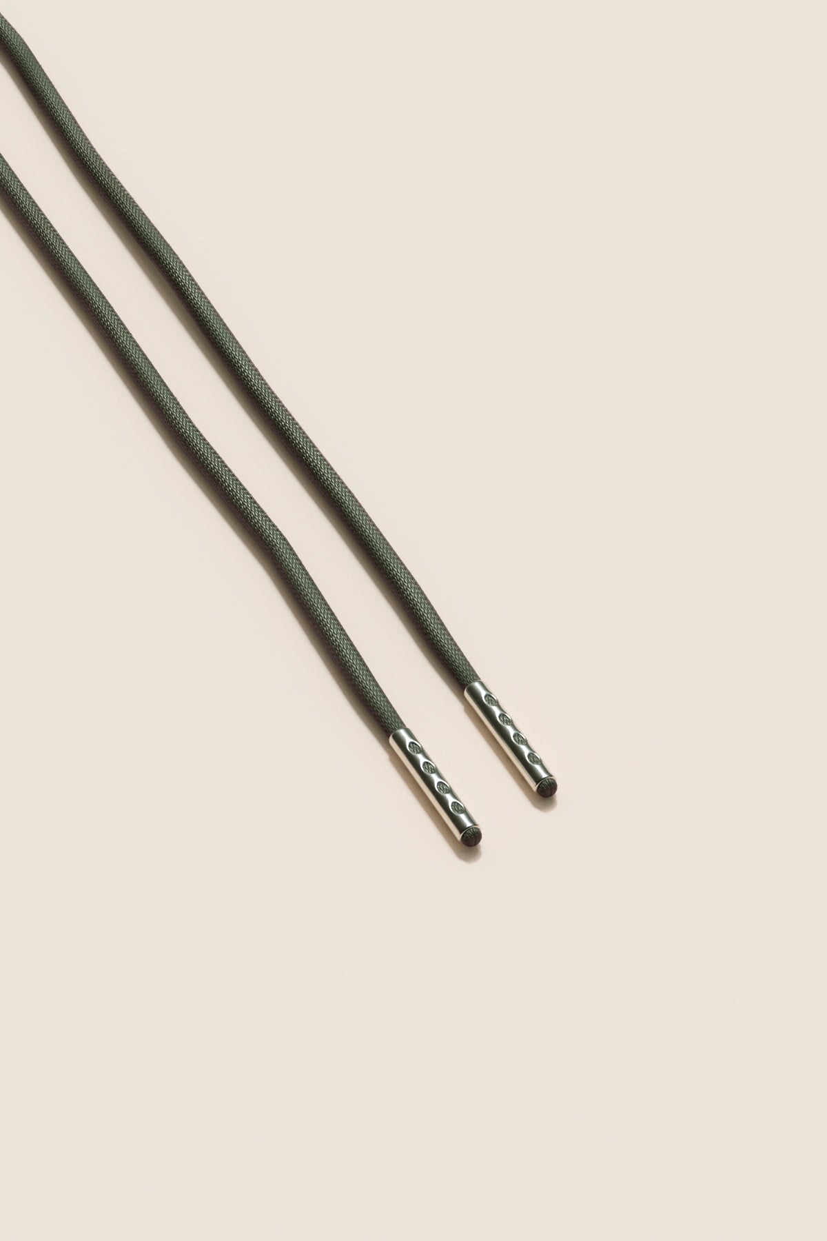 Senkels オリーブグリーン 2.5mm ラウンドワックス靴ひも with Nickel Aglets