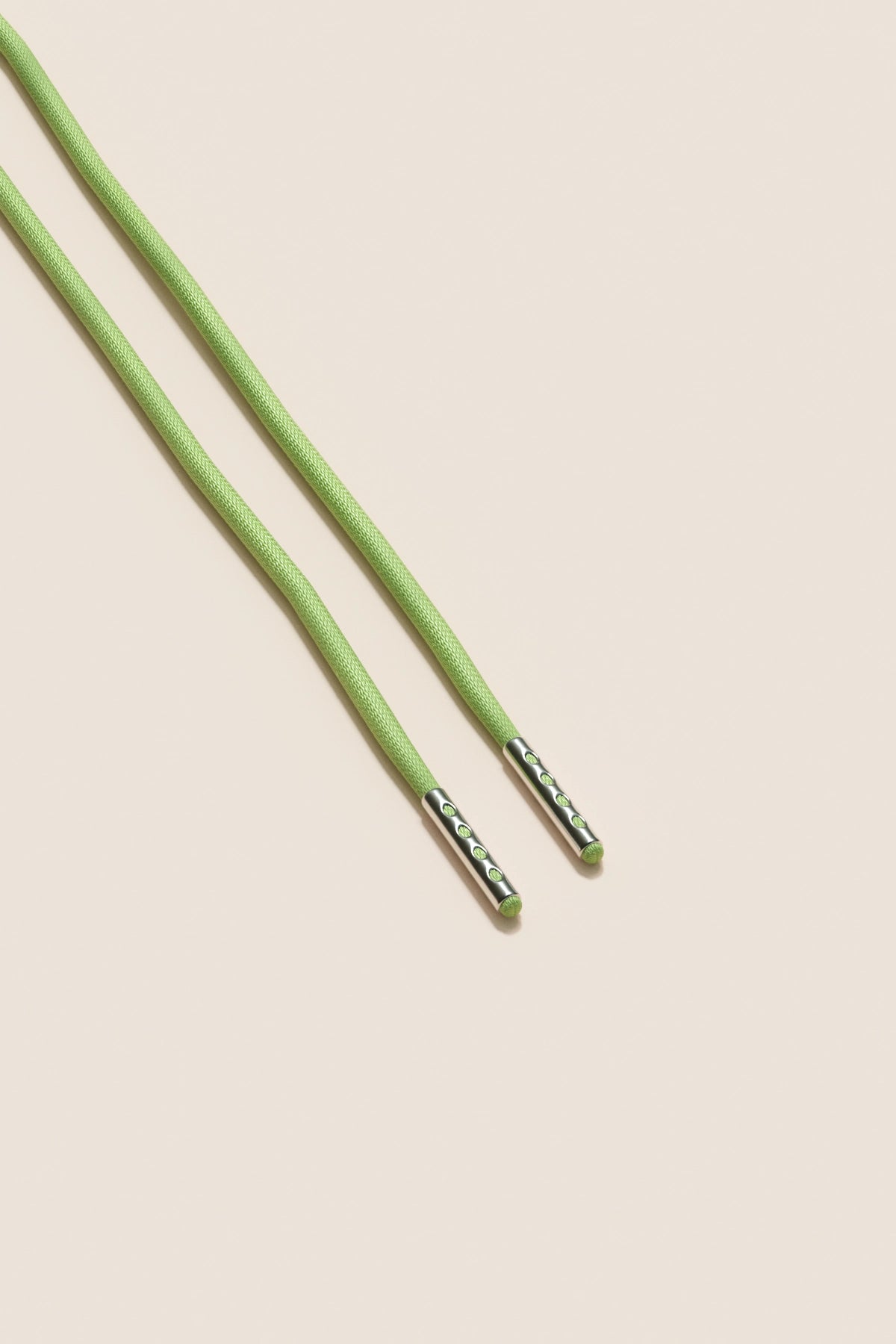 Senkels パステルグリーン 2.5mm ラウンドワックス靴ひも with Nickel Aglets