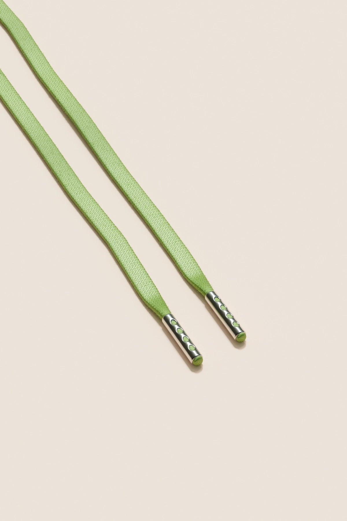 Senkels パステルグリーン 3mm フラットワックス靴ひも with Nickel Aglets