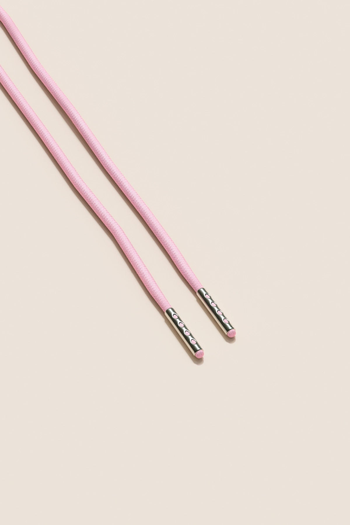 Senkels Pastel ピンク 2.5mm ラウンドワックス靴ひも with Nickel Aglets