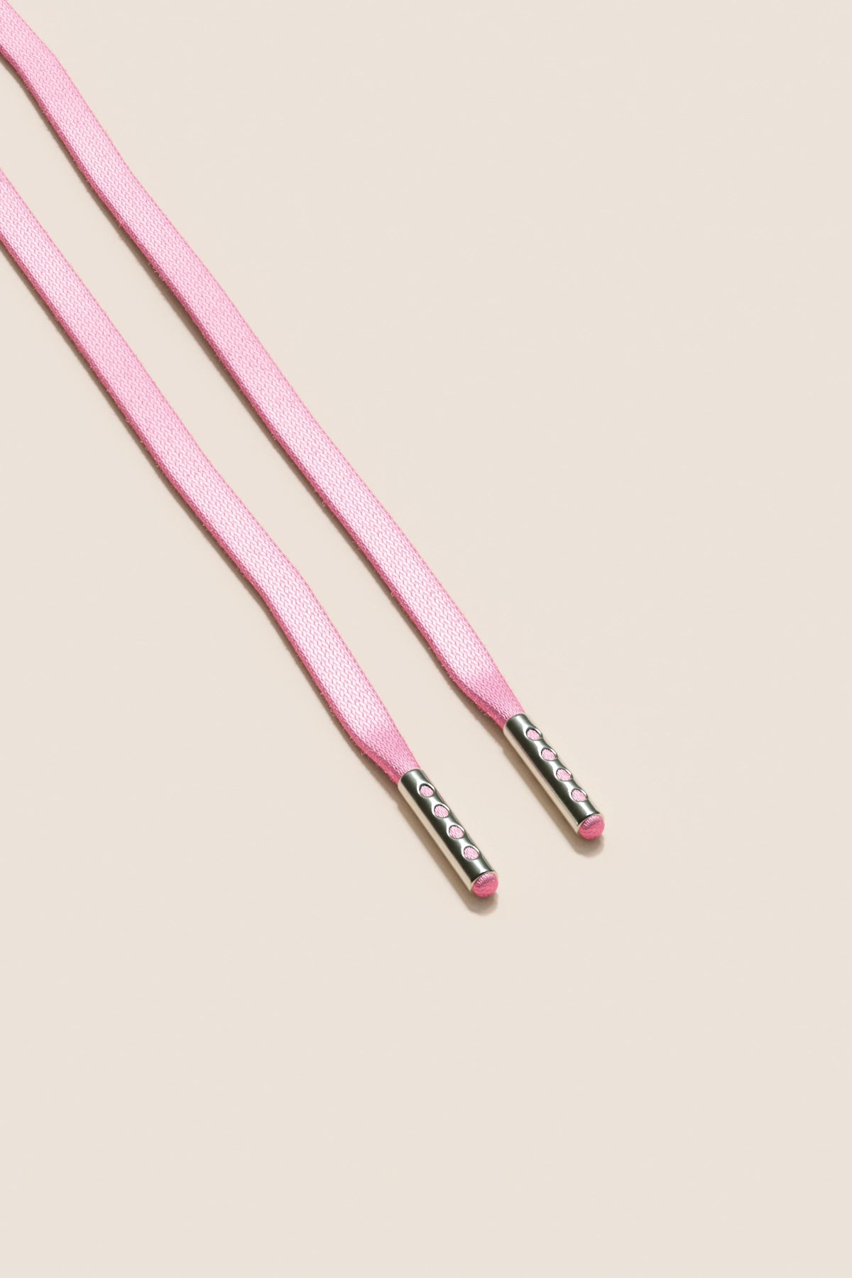 Senkels Pastel ピンク 3mm フラットワックス靴ひも with Nickel Aglets