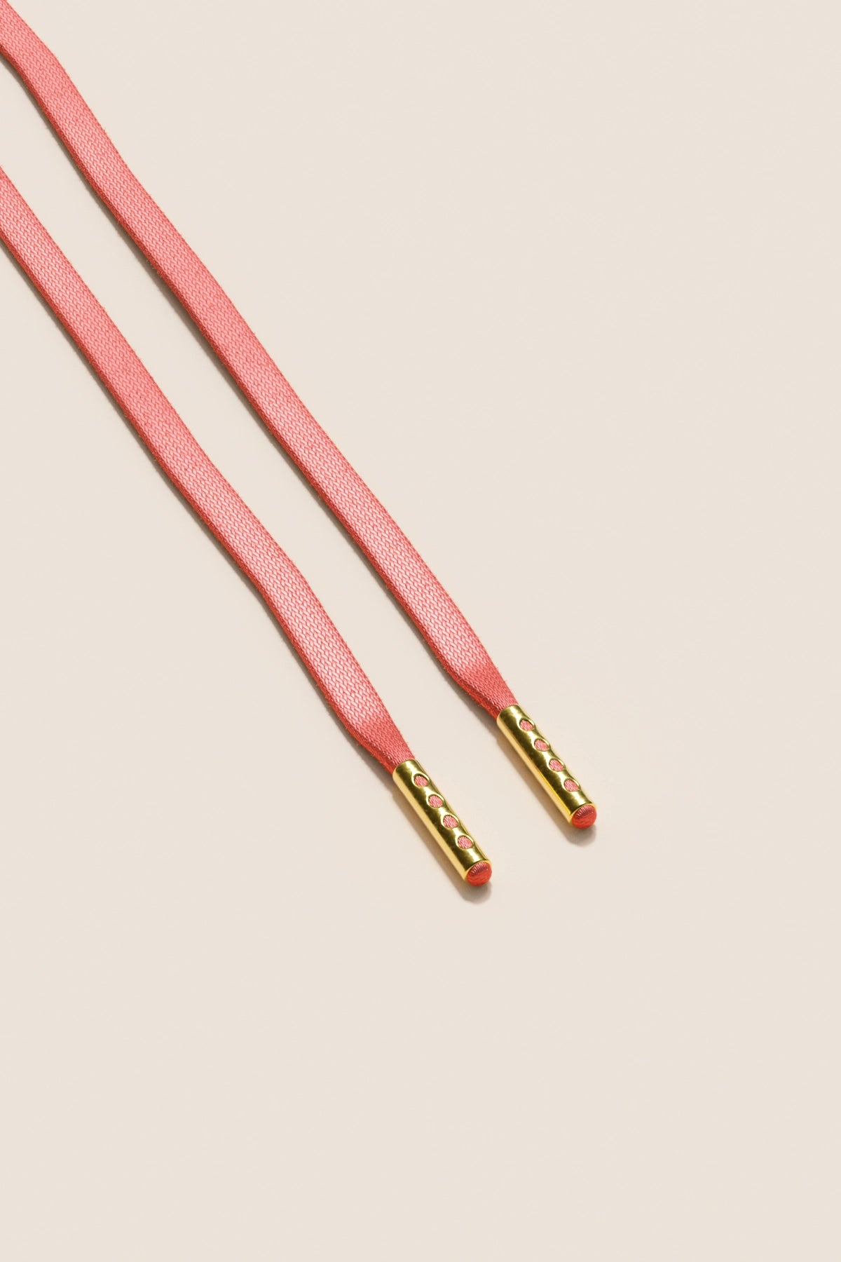 Senkels サーモン 3mm フラットワックス靴ひも with Gold Aglets