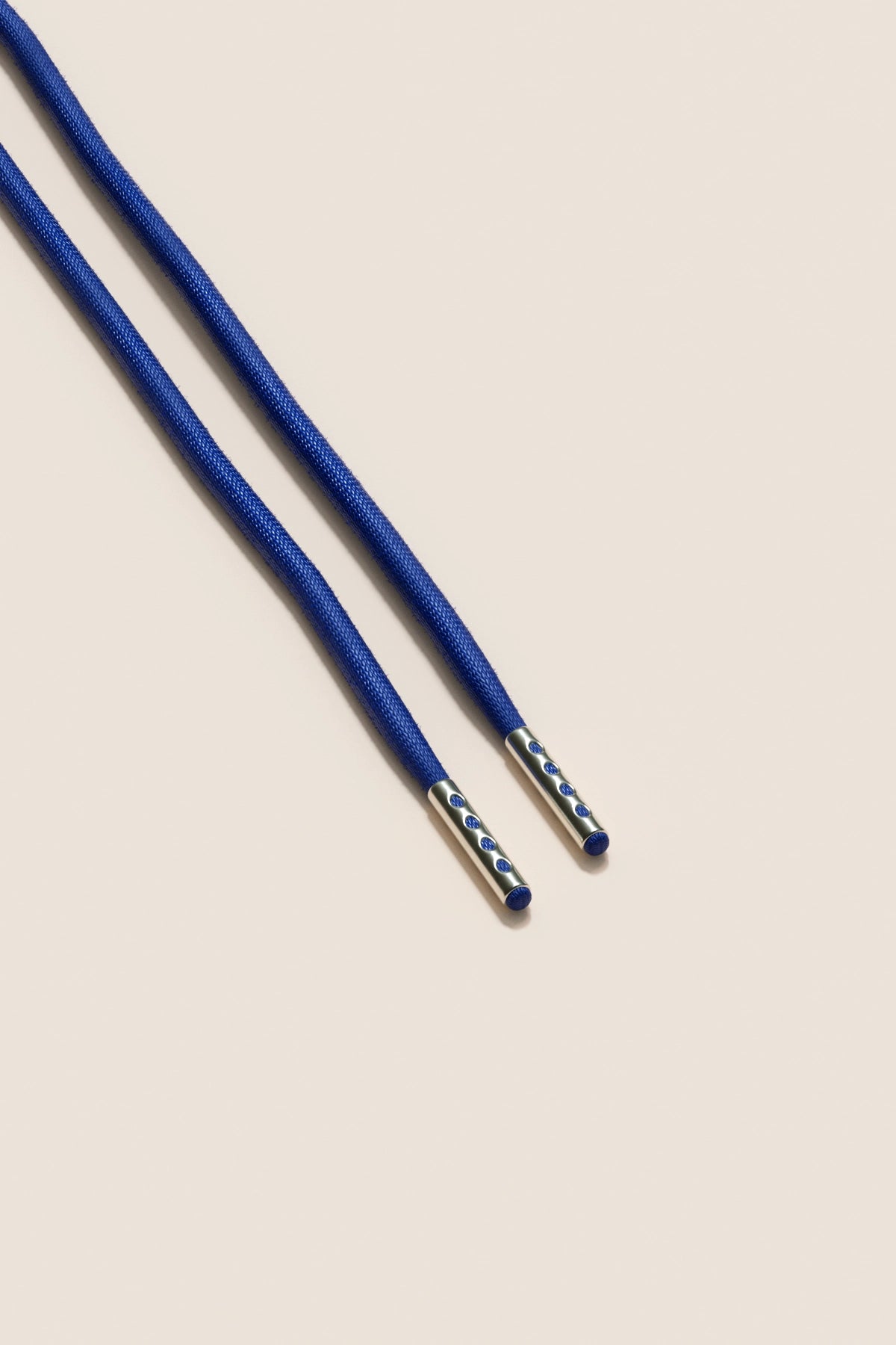 Senkels サファイアブルー 4mm ラウンドワックス靴ひも with Nickel Aglets